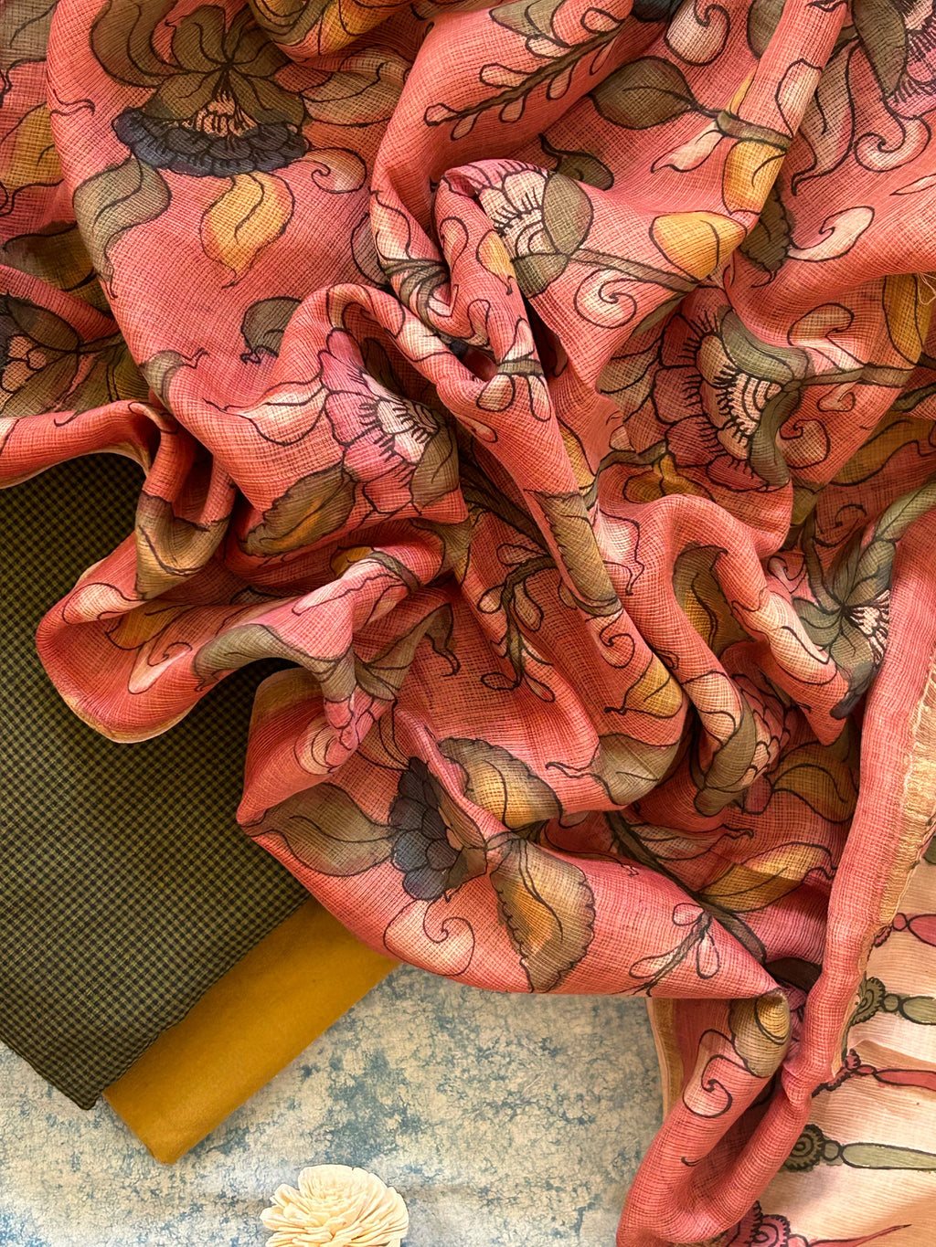 Mahii - Handwoven Handpainted Kalamkari Set