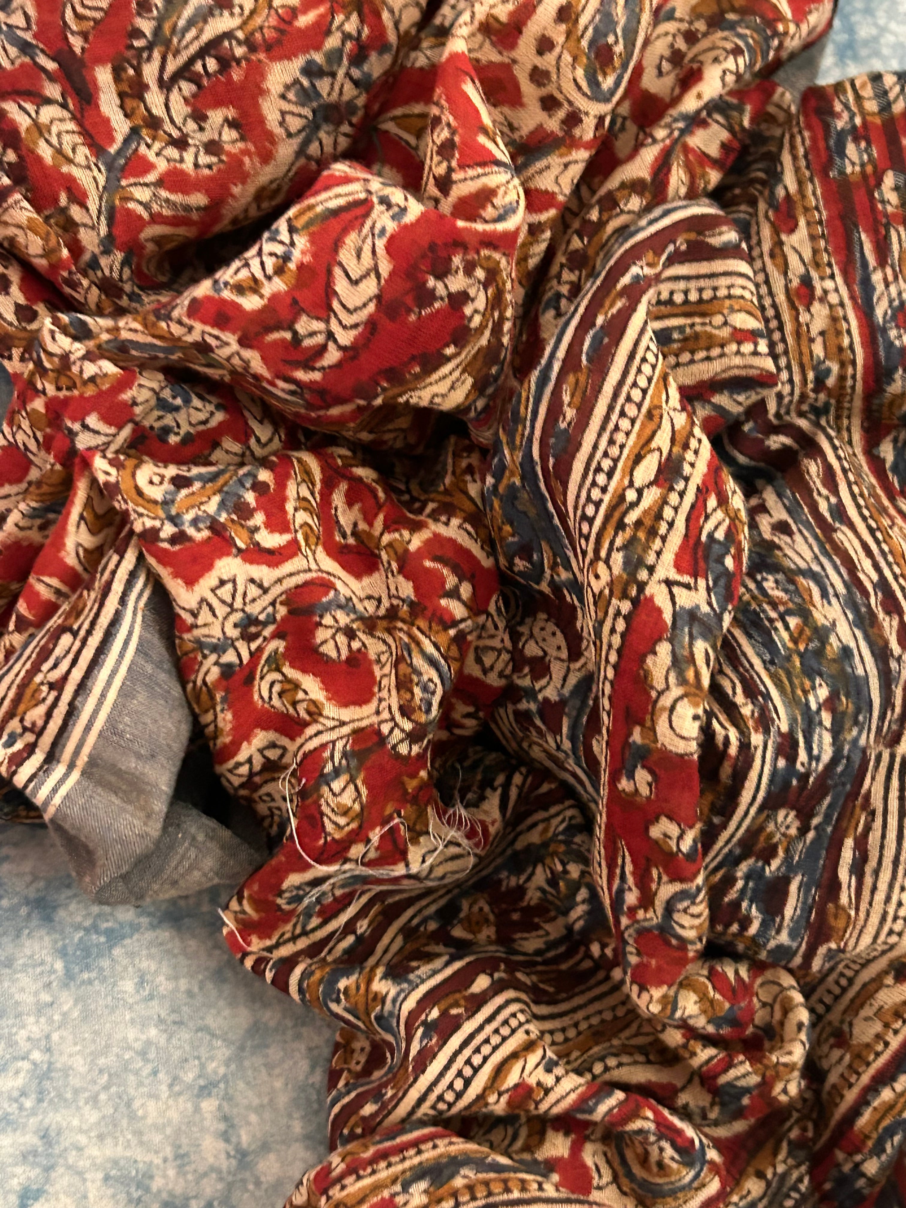 Handwoven Handcrafted Kalamkari Kurta Dupatta Set