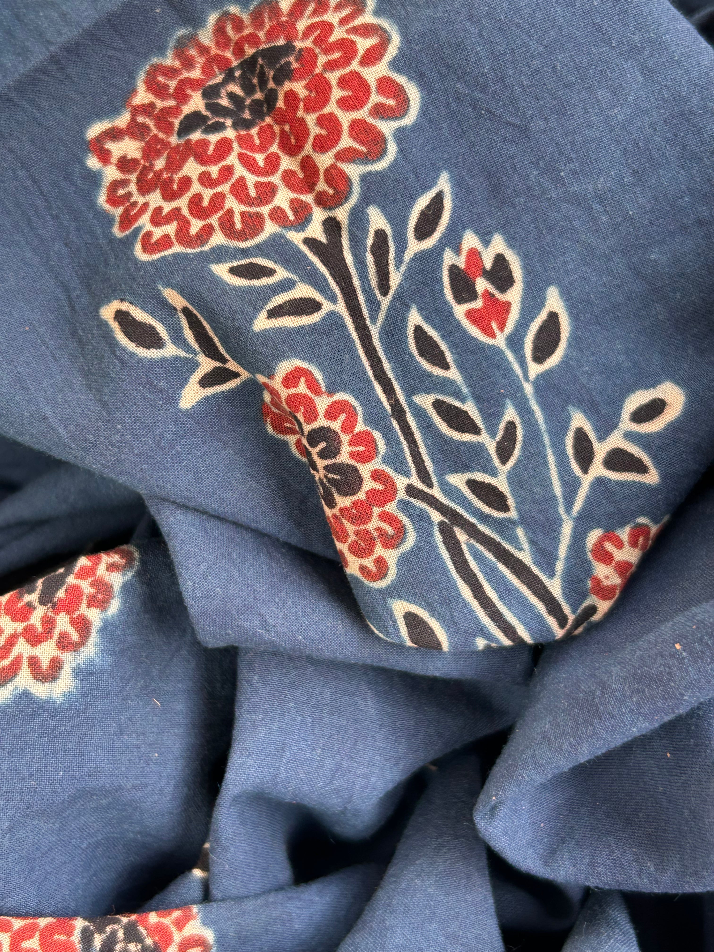 Natural Dyes Handblock Ajrakh Cotton Suit