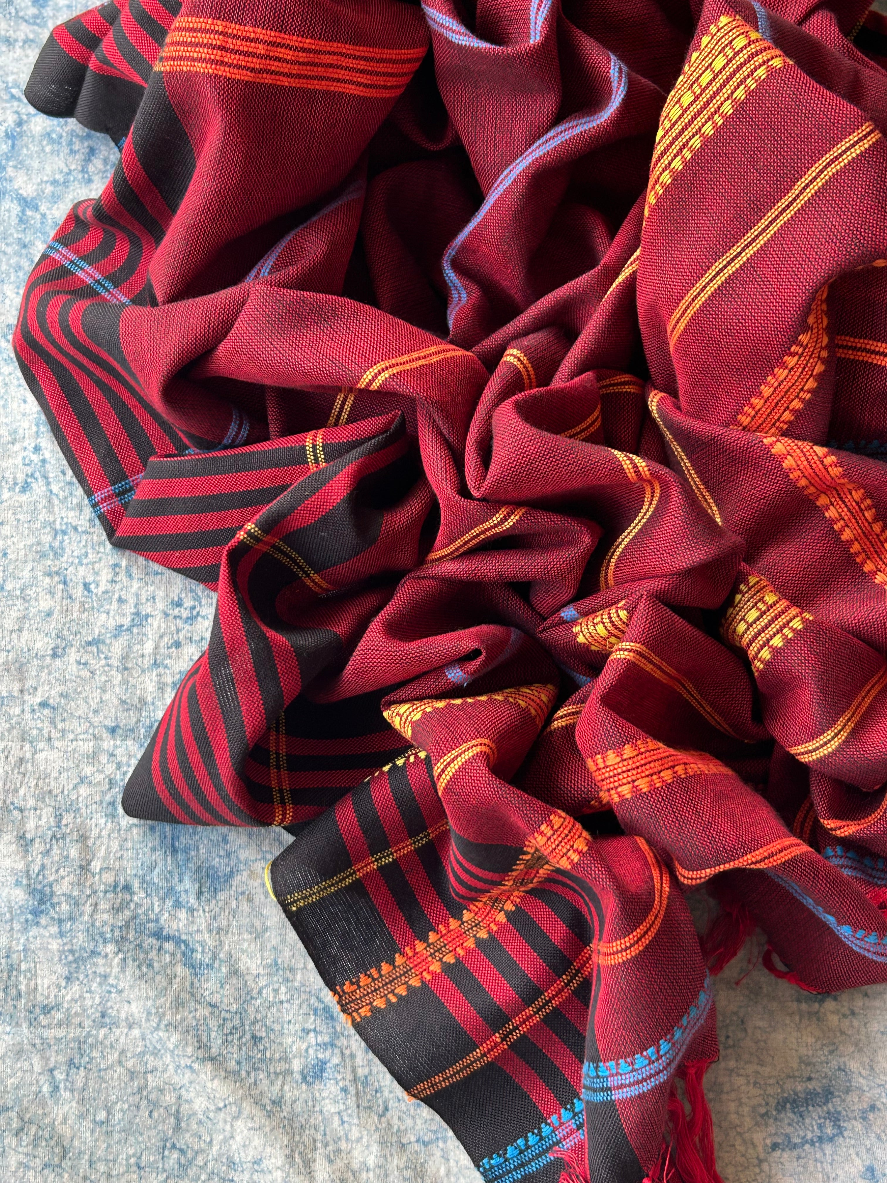 Angarika - Handspun Handwoven Kotpad and Bhujodi Dupatta Set