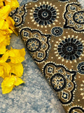 Handblock Ajrakh Cotton Blouse Fabric