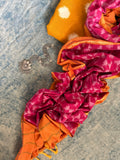Handwoven Double Ikat Kurta Telia Dupatta Set
