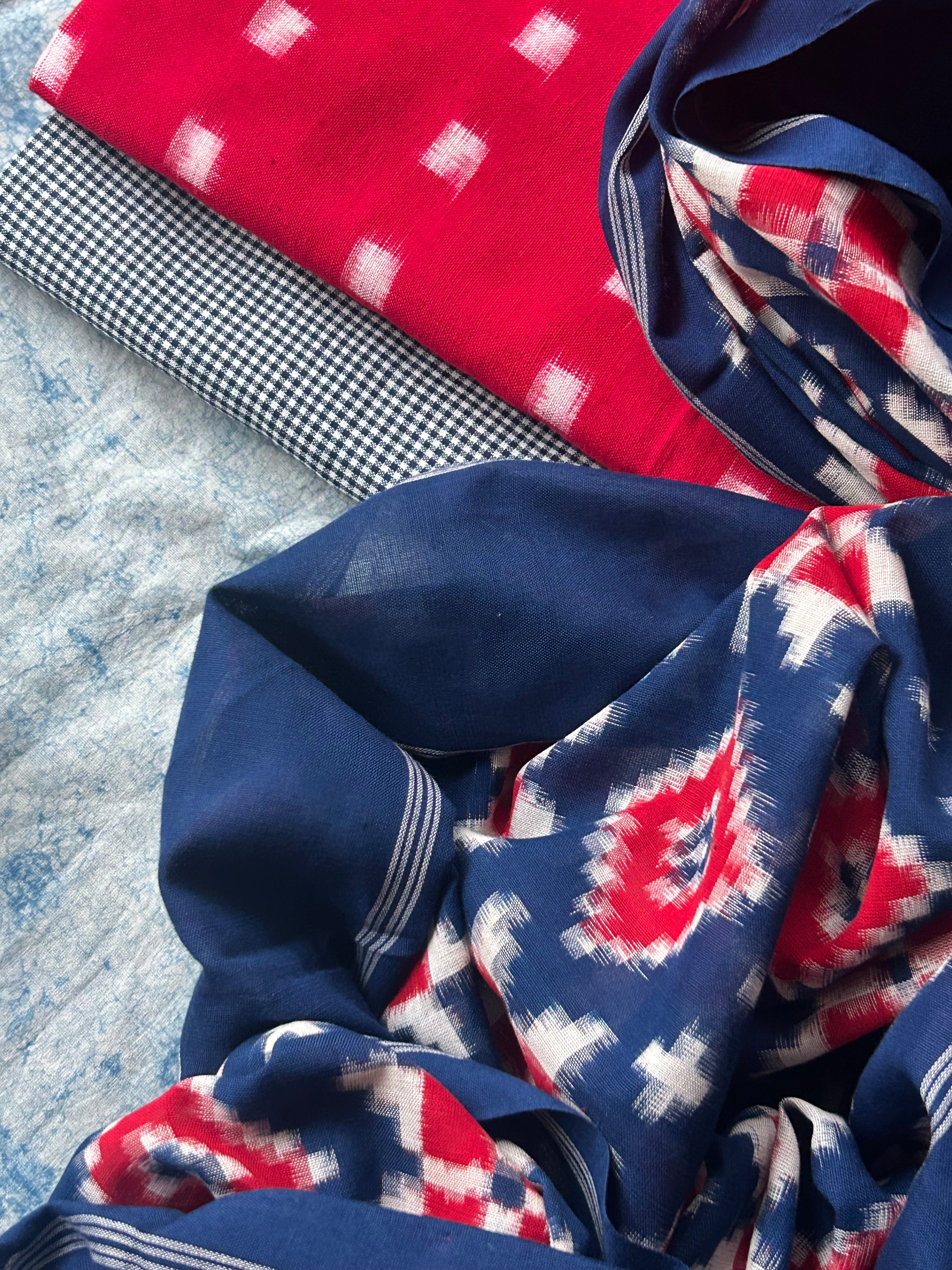 Handwoven Ikat Kurta Dupatta Set - Megh Malhaar