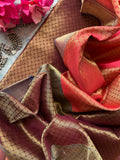 Handwoven Tissue Maheshwari Kurta Dupatta Set