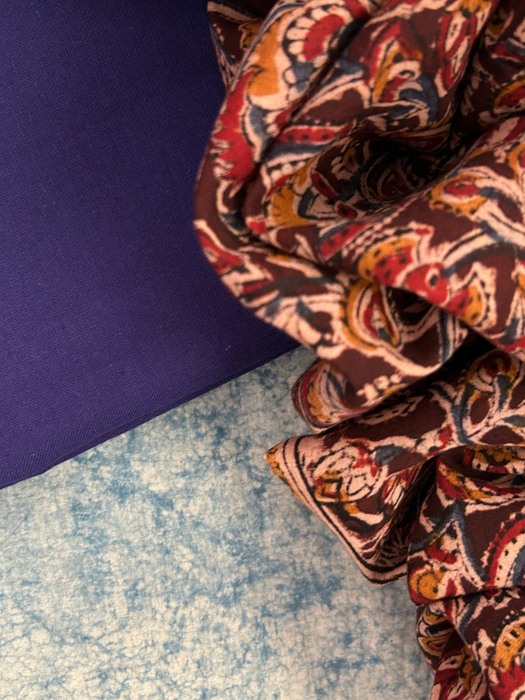 Handwoven Handcrafted Ikath Kalamkari Kurta Dupatta Set