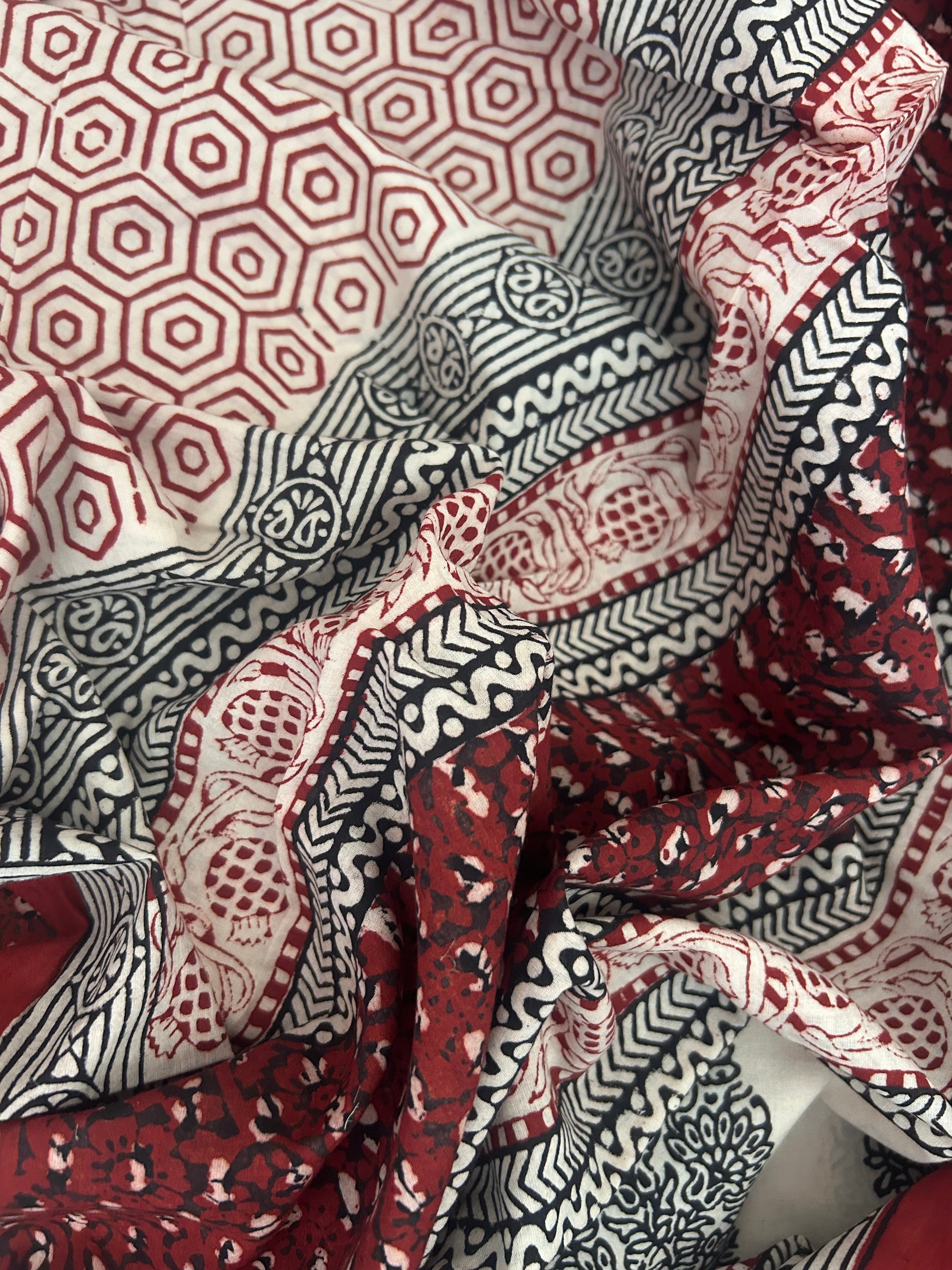 Natural Dyed Bagh Block Print Cotton Suit