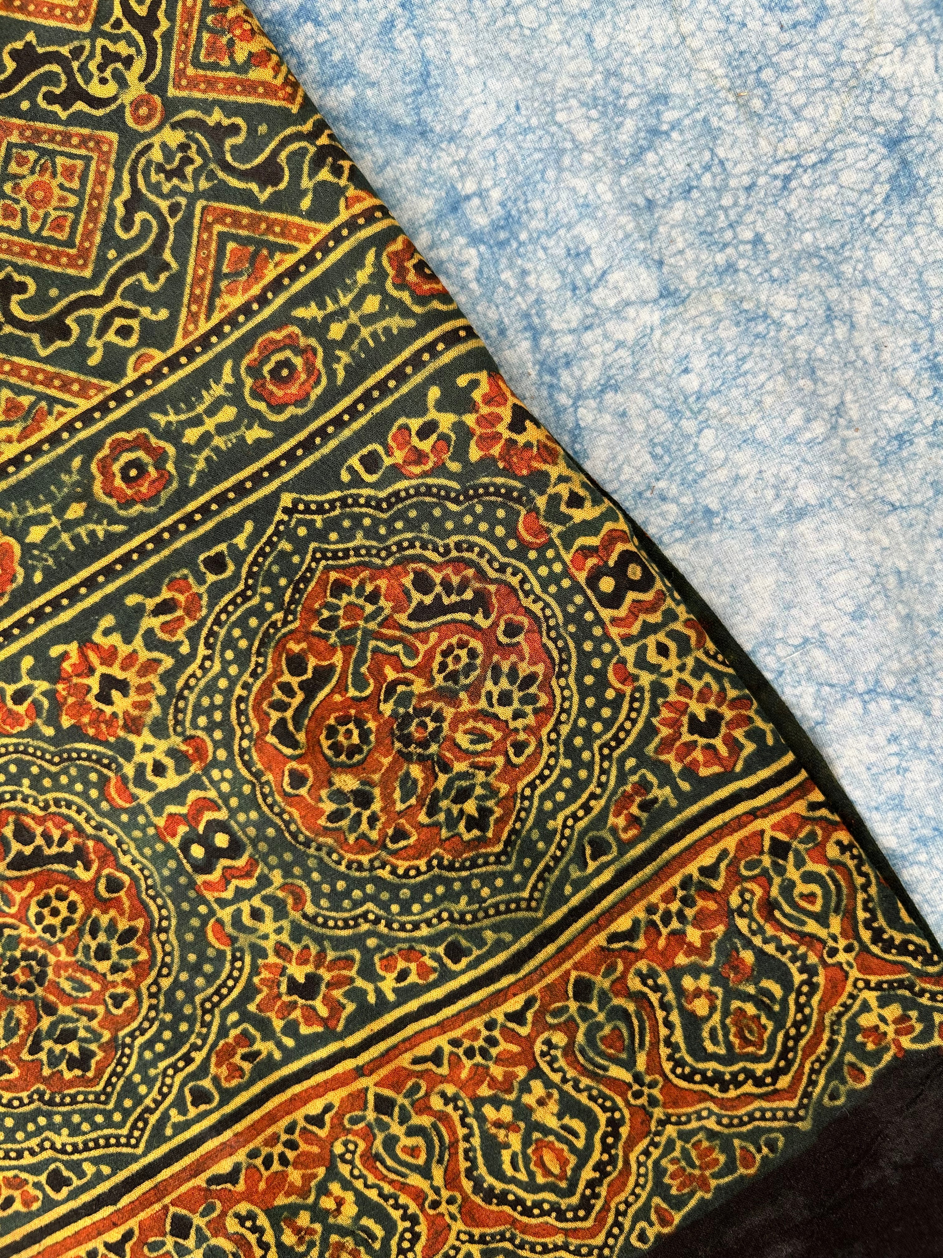 Natural Dyes Hand Block Ajrakh Dupatta
