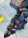 Natural Dyes Handblock Ajrakh Cotton Suit