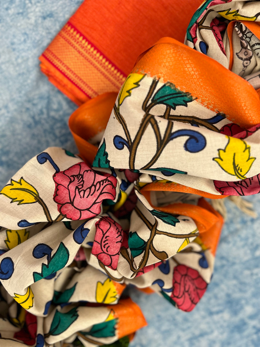 Handwoven Handcrafted Kalamkari Kurta Dupatta Set