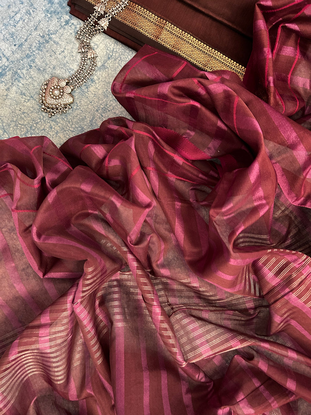 Handwoven Maheshwari Kurta Dupatta Set