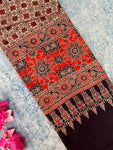 Natural Dyes Hand Block Ajrakh Dupatta