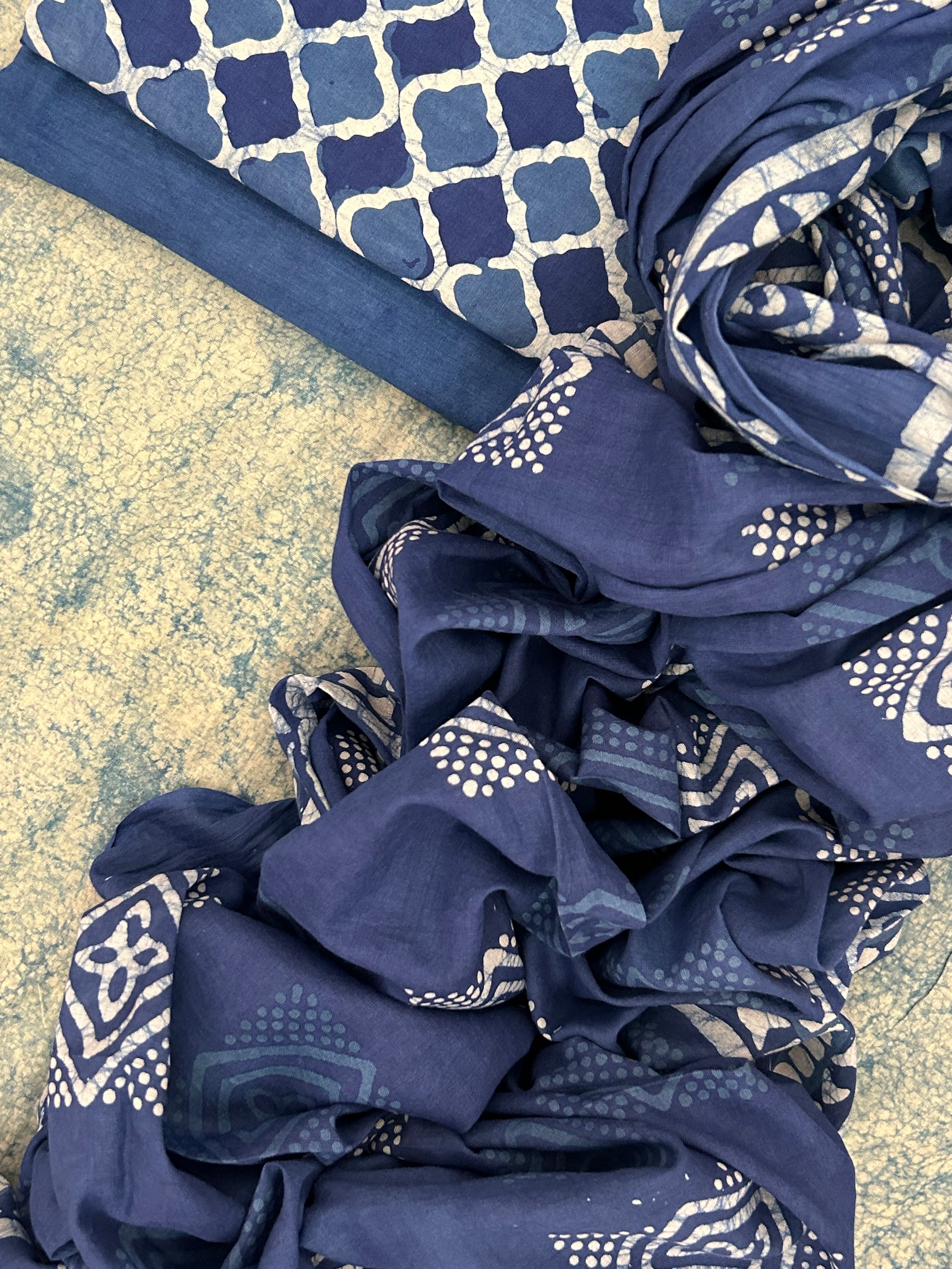 Handblock Batik Cotton Suit