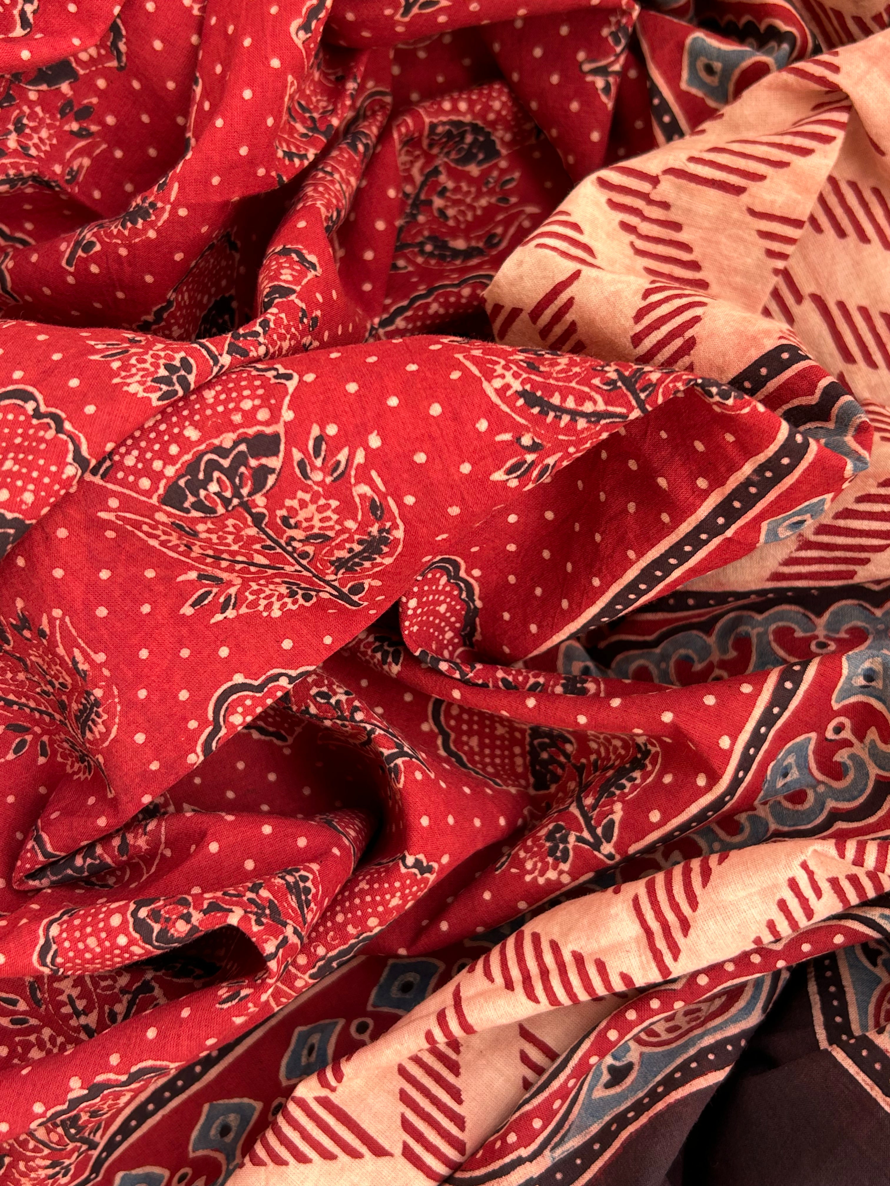 Natural Dyes Handblock Ajrakh Cotton Suit
