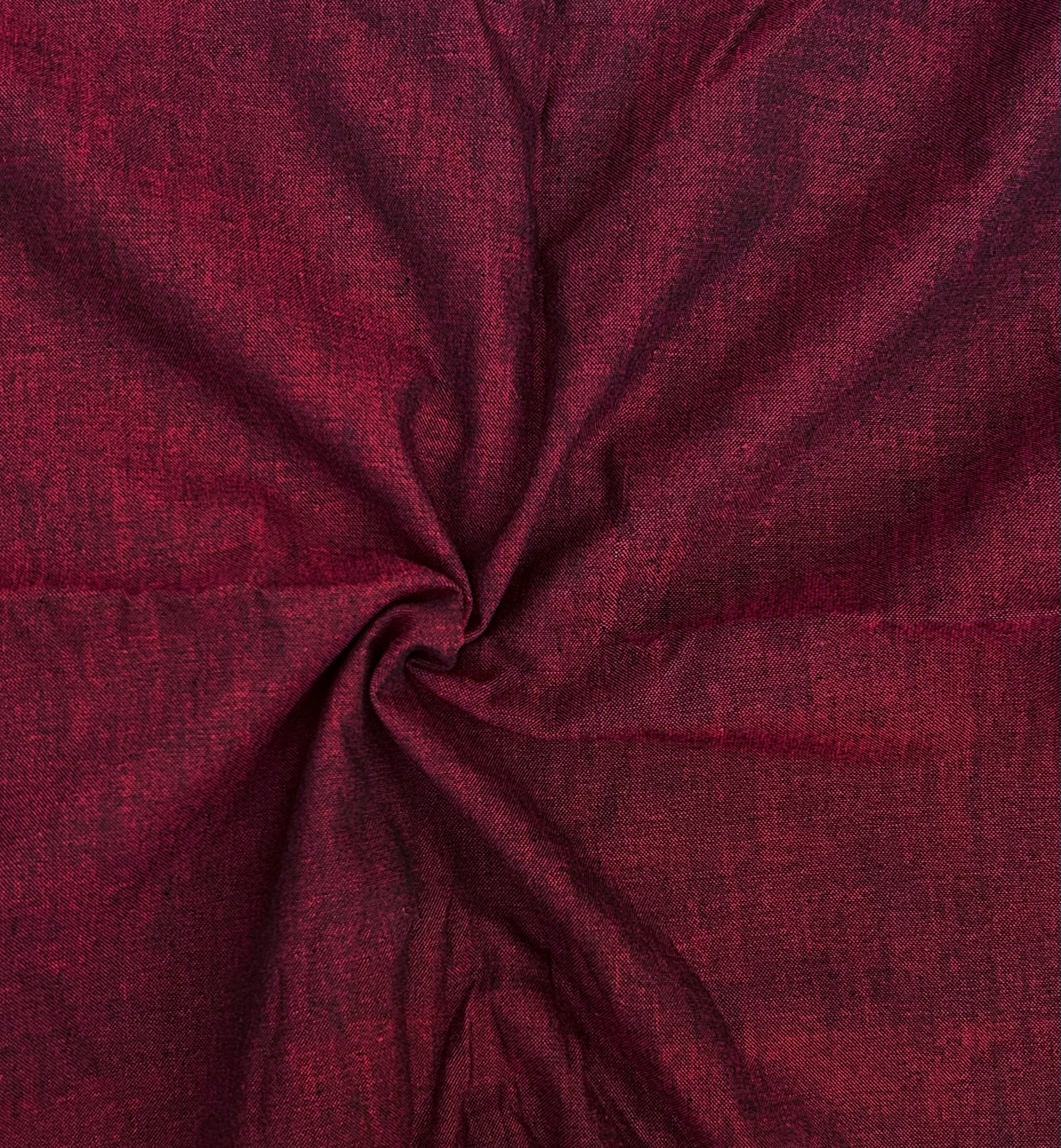 Handwoven Fabric - Deep Maroon (1m)