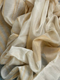 Handwoven Maheshwari Kurta Dupatta Set -Ivory & Gold