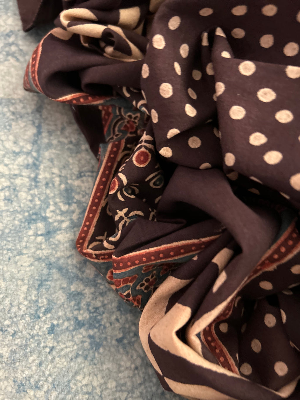 Natural Dyes Hand Block Ajrakh Dupatta