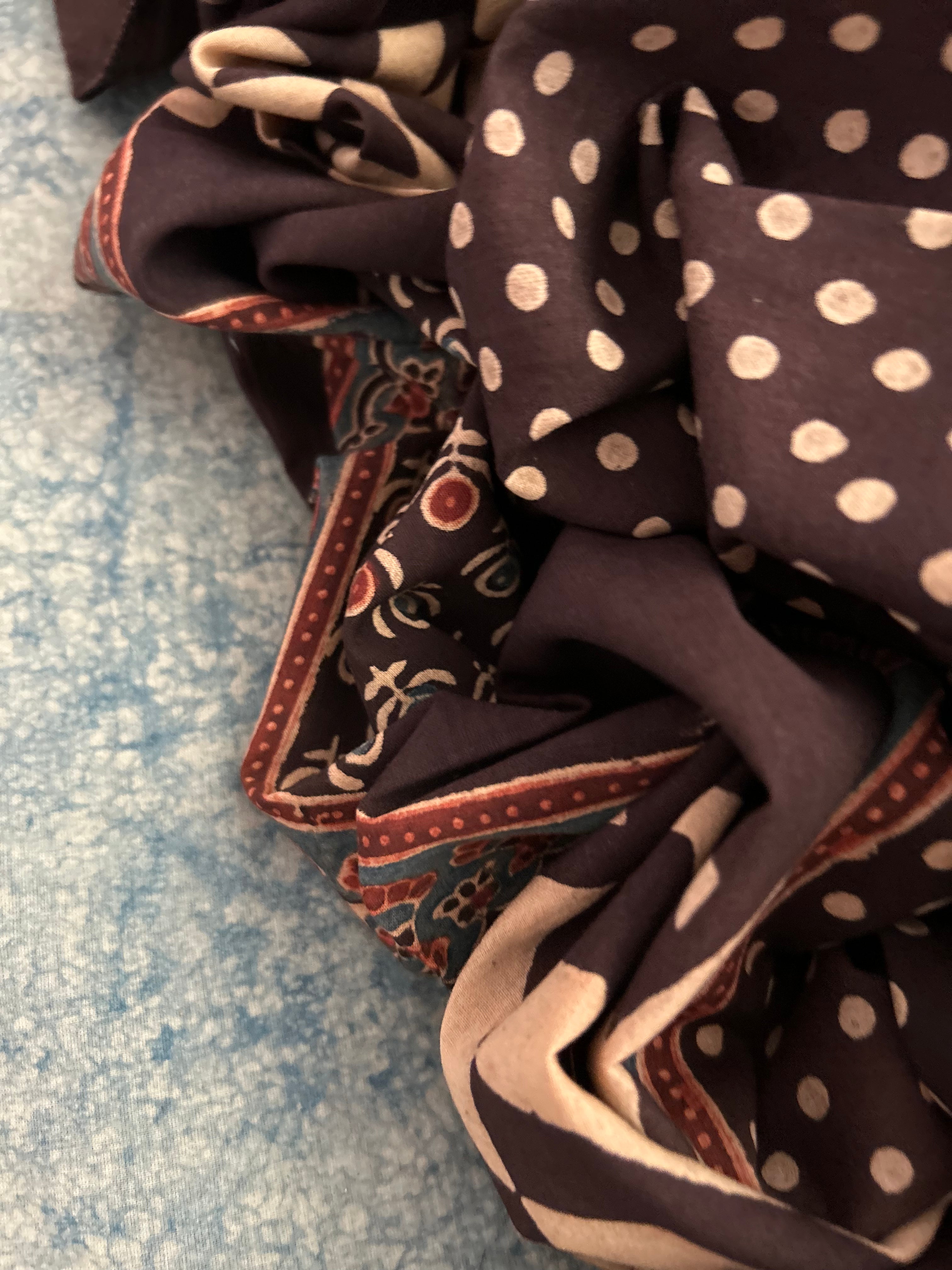 Natural Dyes Hand Block Ajrakh Dupatta