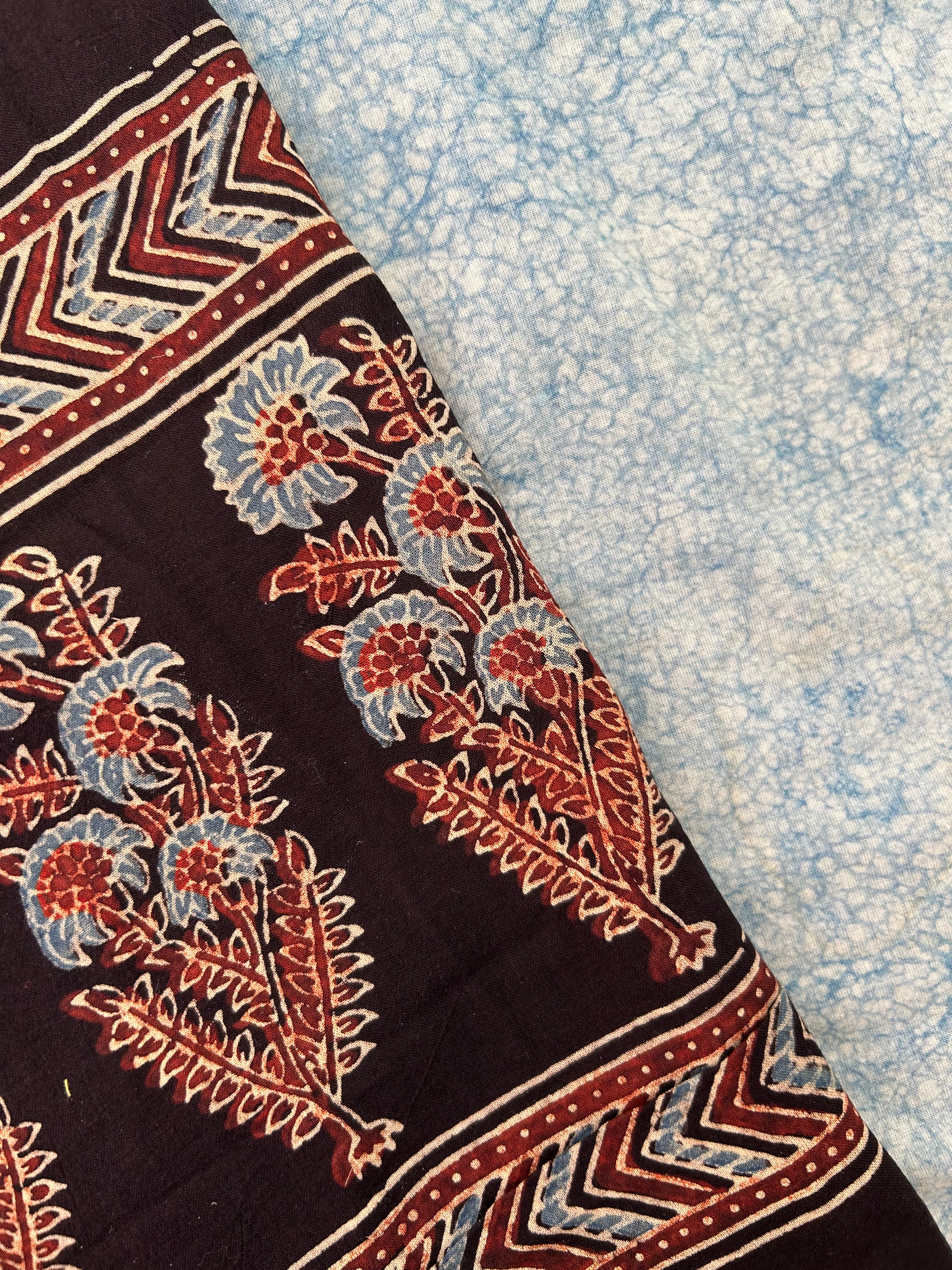 Natural Dyes Hand Block Ajrakh Dupatta