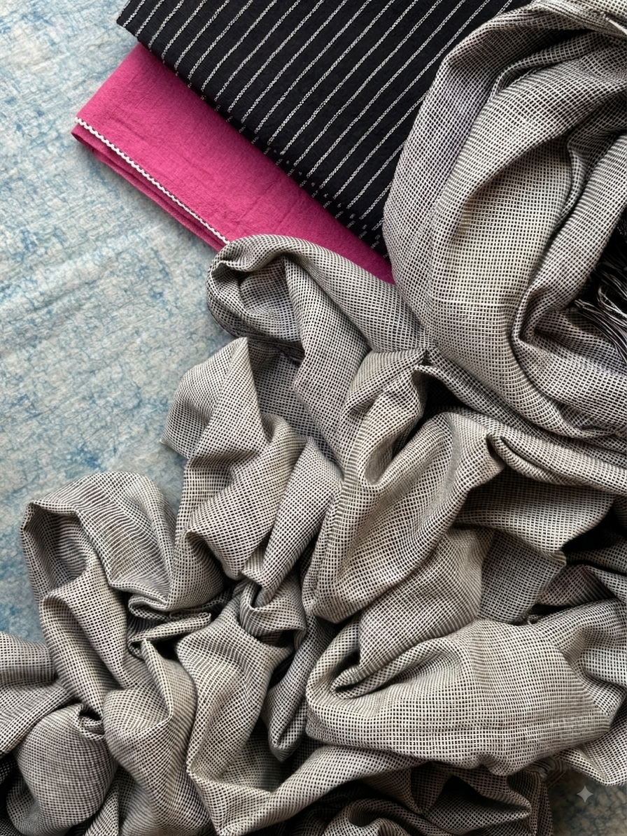 Taarangan - Handspun Handwoven Kotpad and Bhujodi Suit Set
