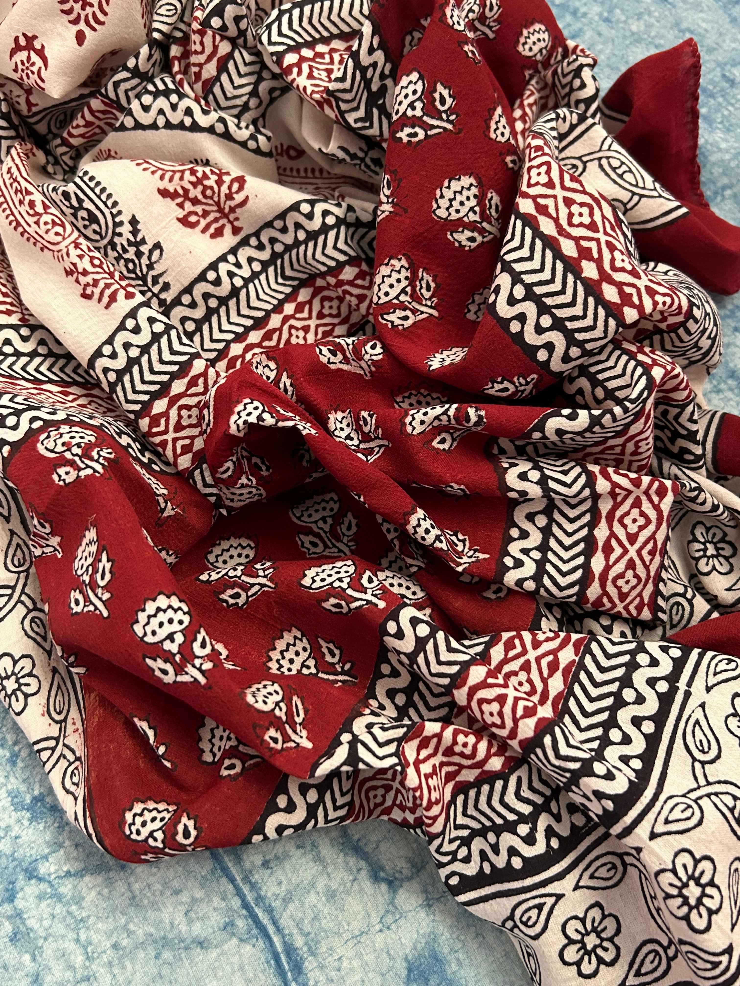 Natural Dyed Bagh Block Print Cotton Suit