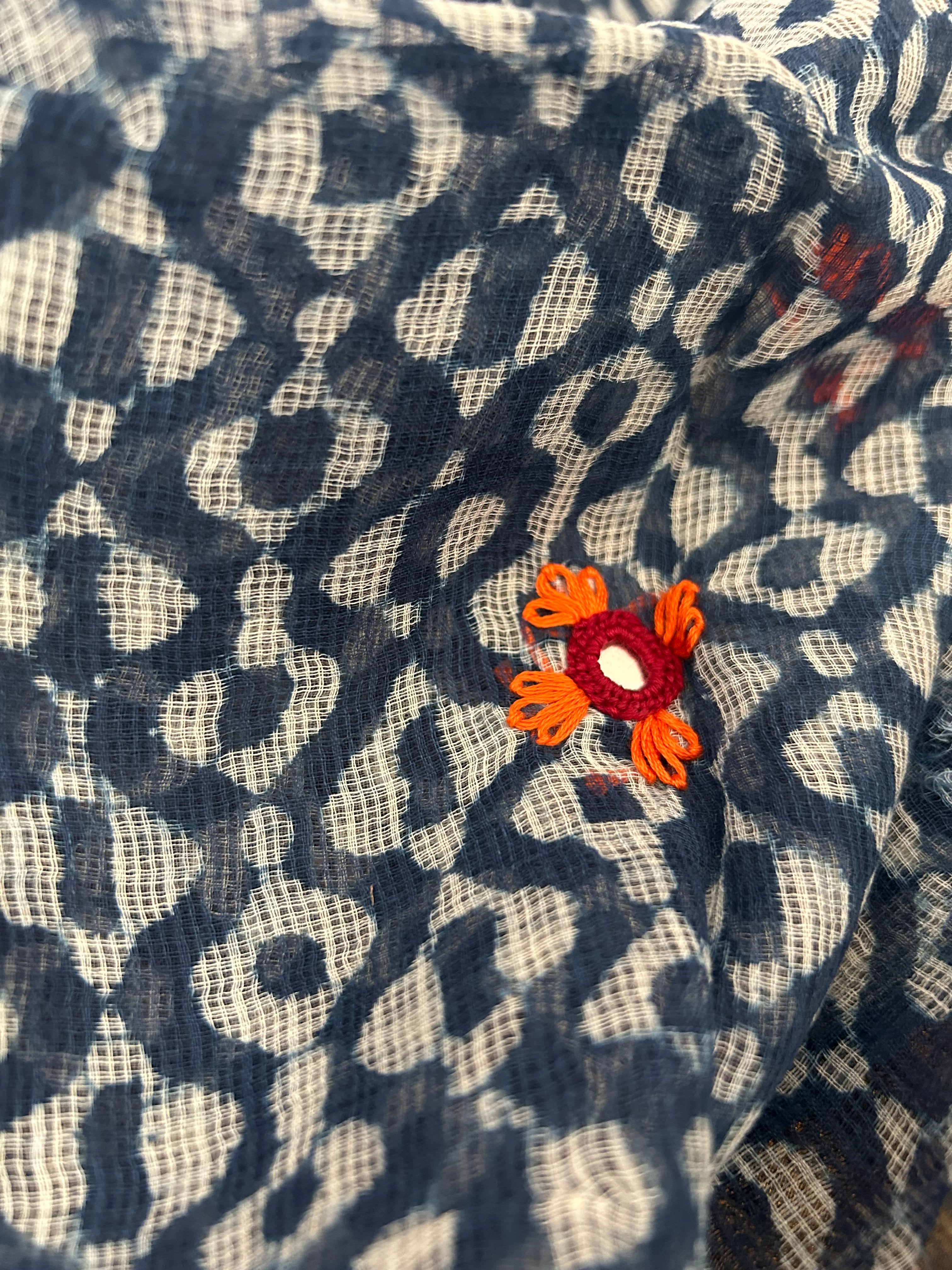 Handblock Handdone Embroidery Cotton Kota Suit