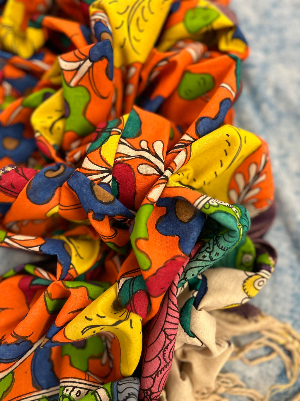 Handwoven Handcrafted Kalamkari Kurta Dupatta Set