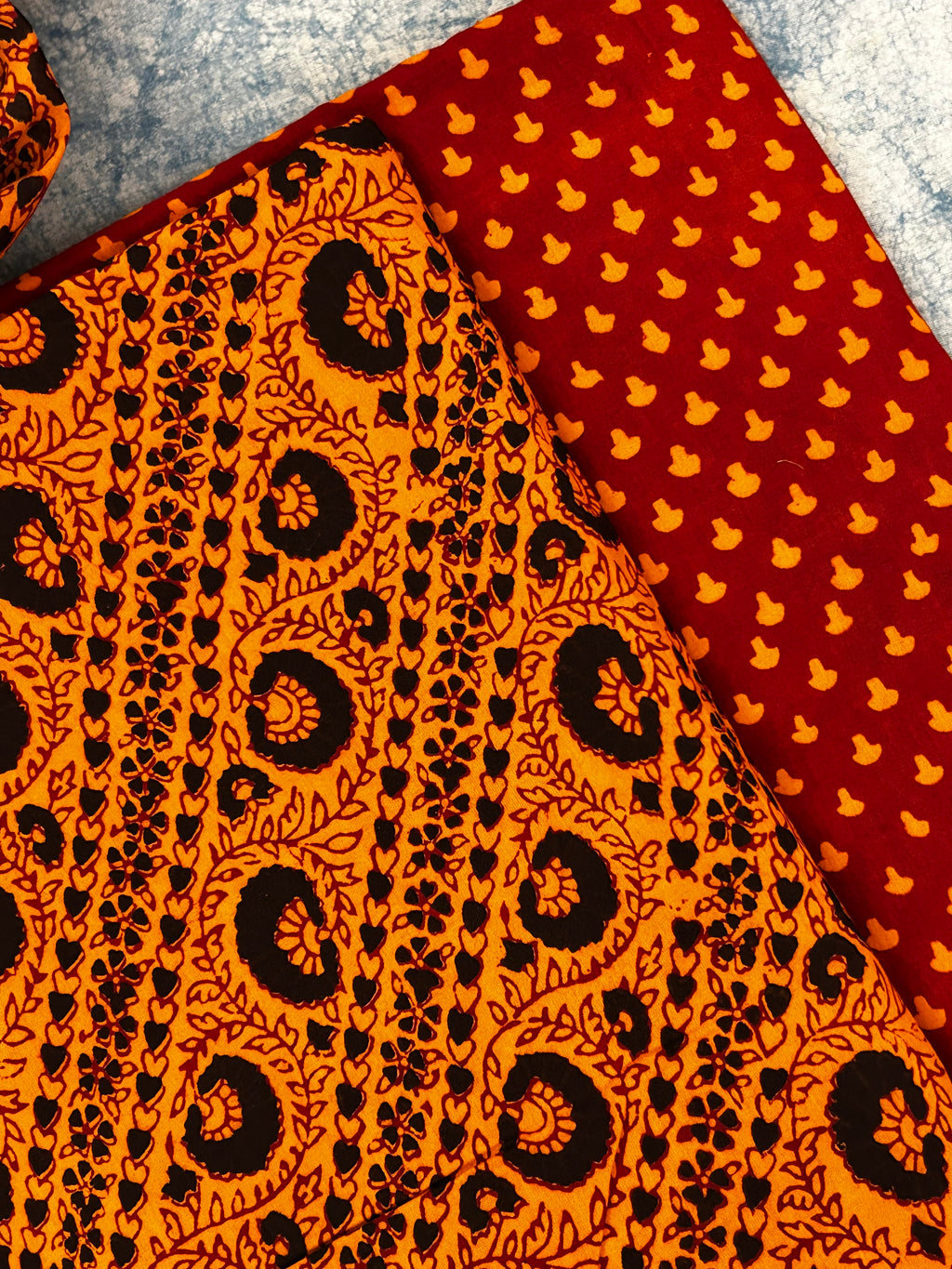 Natural Dyed Bagh Block Print Cotton Suit