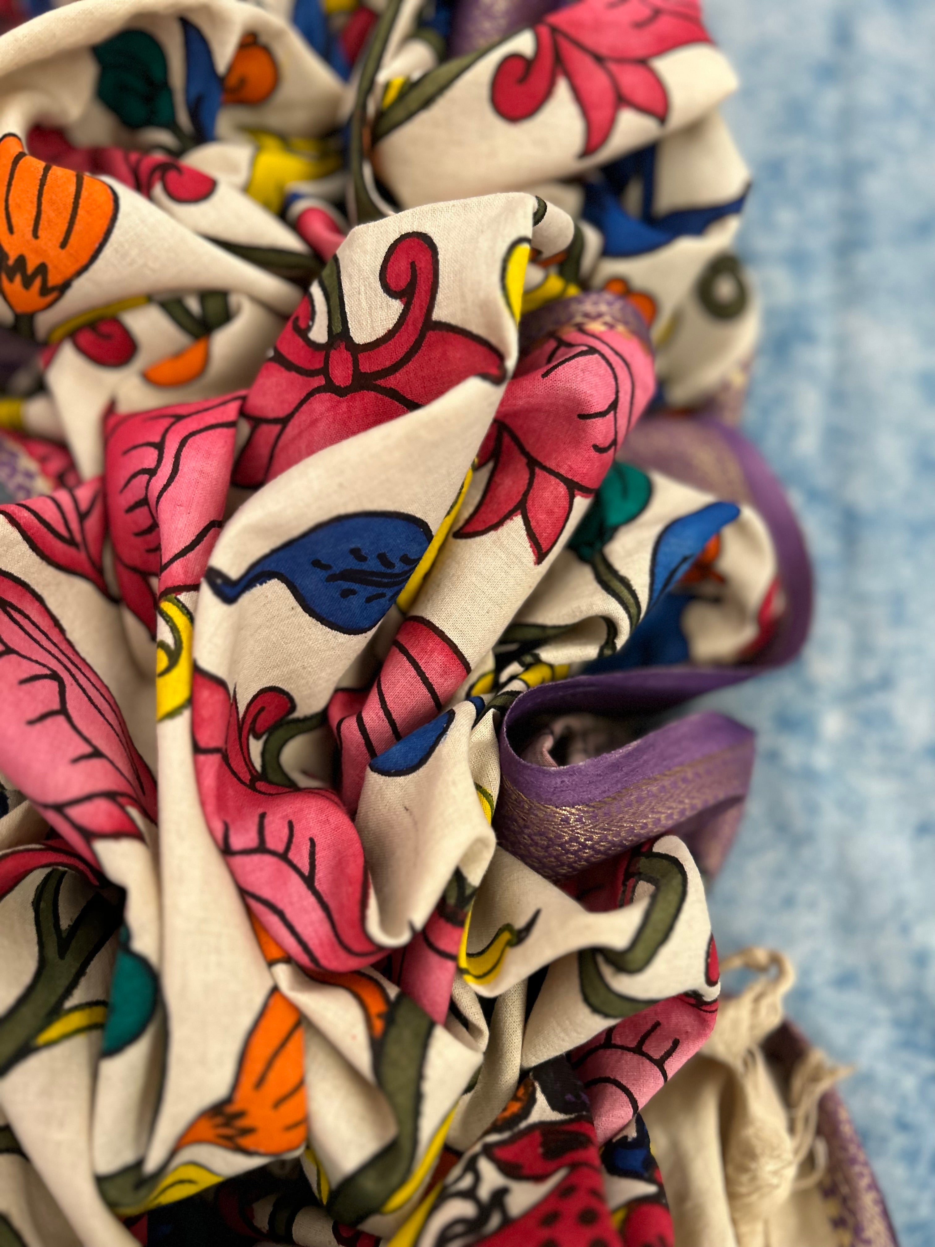 Handwoven Handcrafted Kalamkari Kurta Dupatta Set