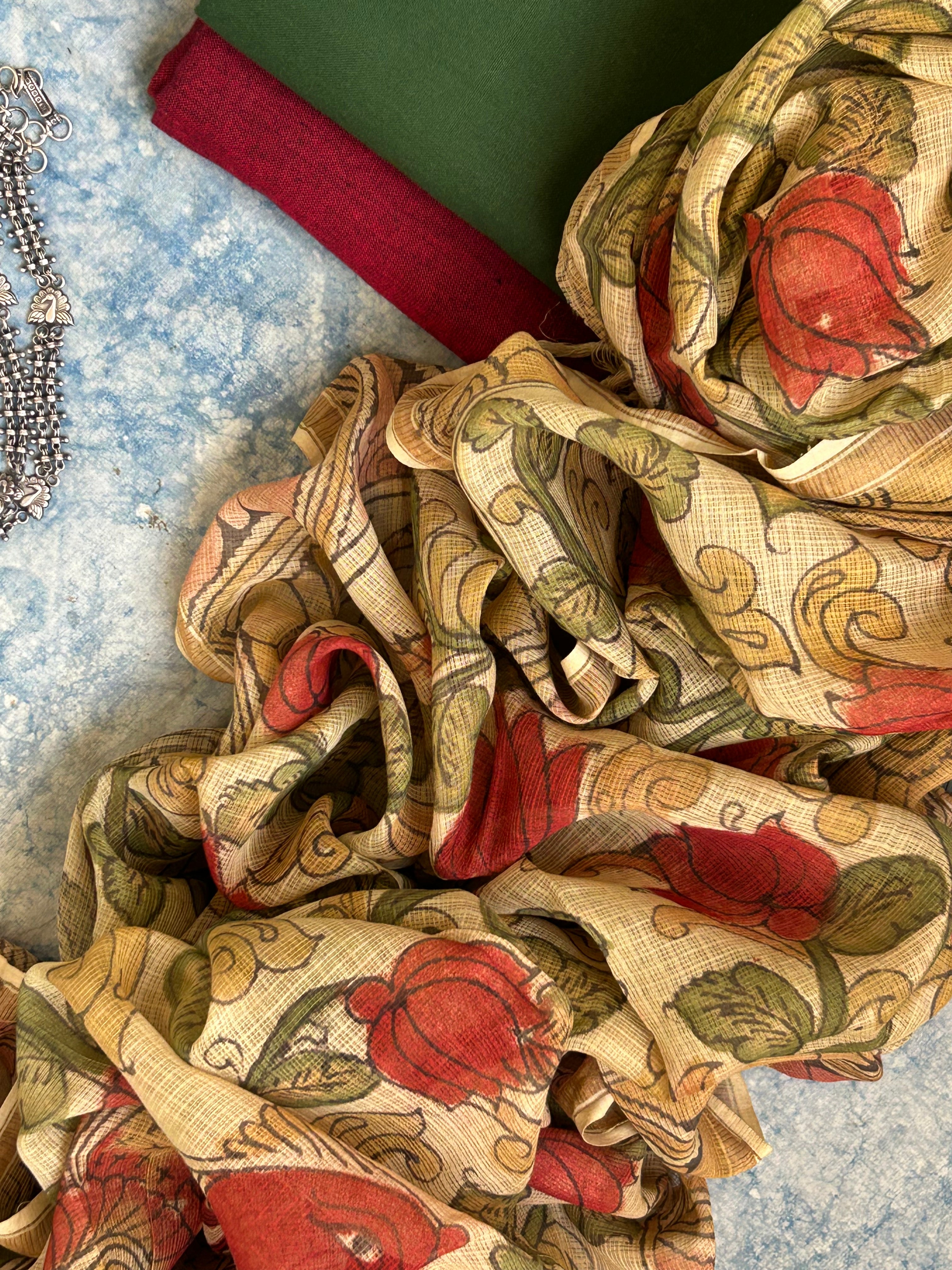 Handwoven Handpainted Kalamkari Set