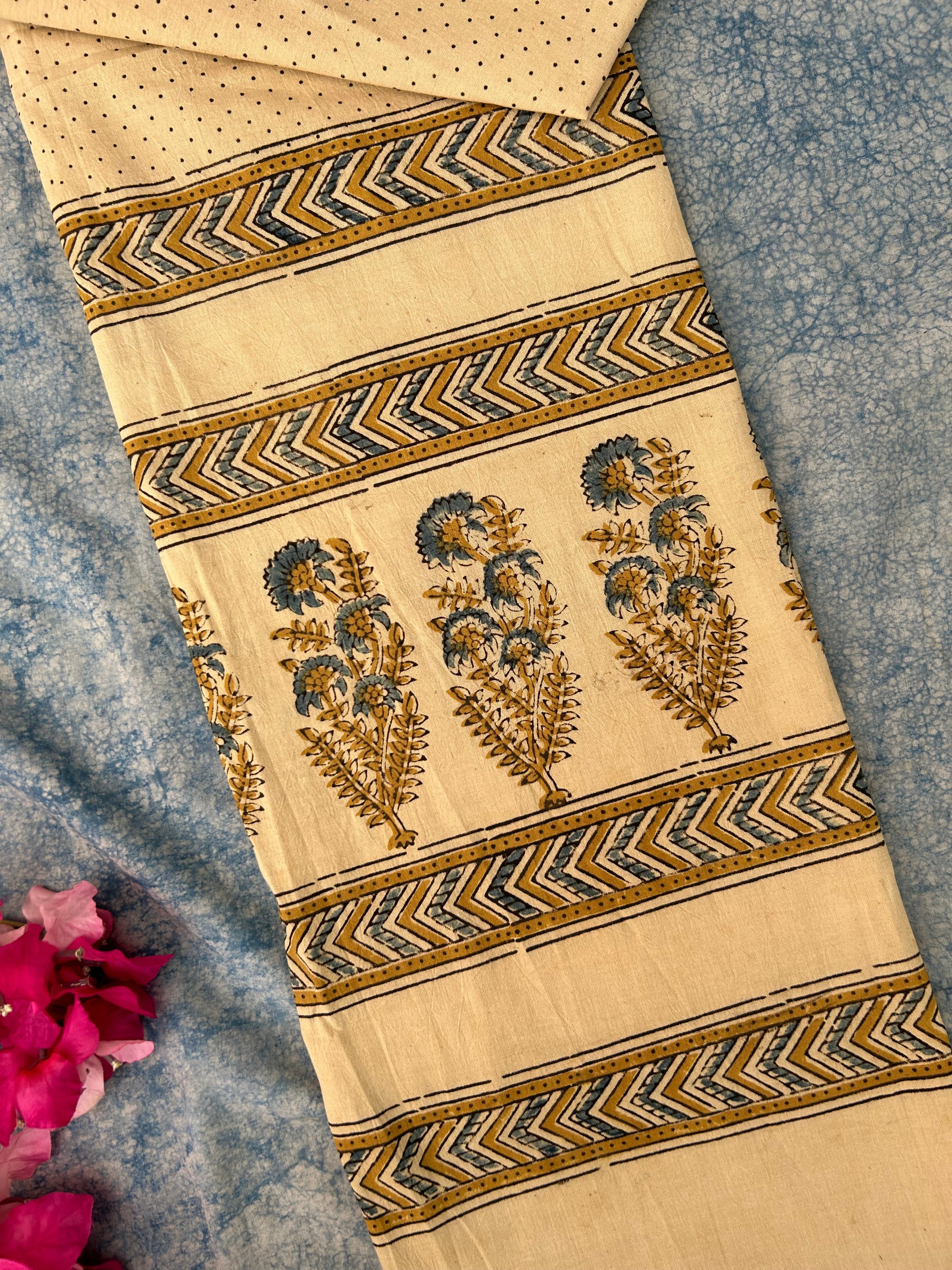 Natural Dyes Hand Block Ajrakh Dupatta