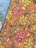 Handwoven Chanderi Silk Cotton Fabric With Handdone Pen Kalamkari