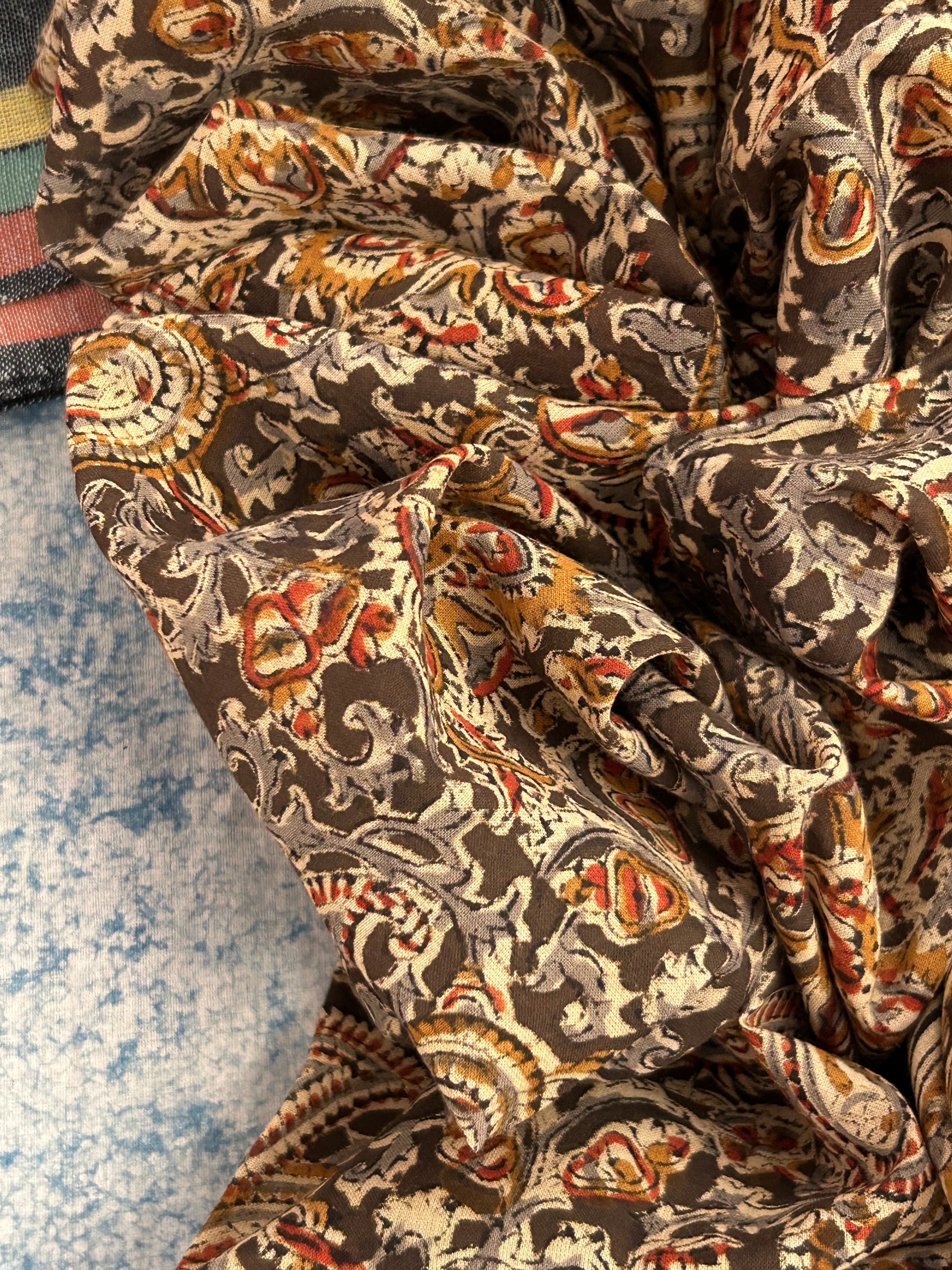 Handwoven Handcrafted Bhujodi Kala Cotton Kalamkari Kurta Dupatta Set