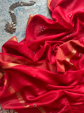 Yamini - Handwoven Chikankari Work Maheshwari Set