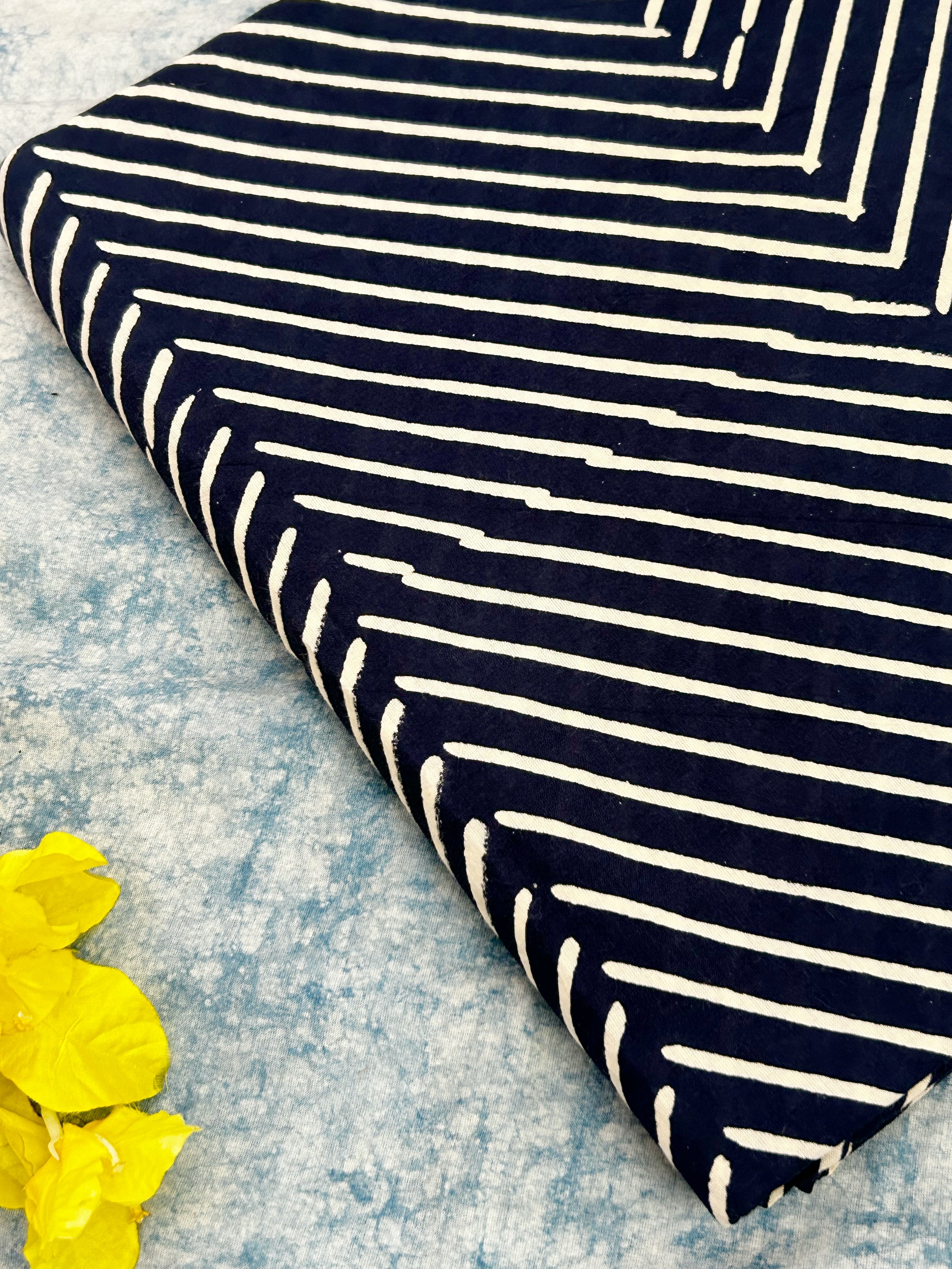 Handblock Print  Cotton Fabric (3.5m)