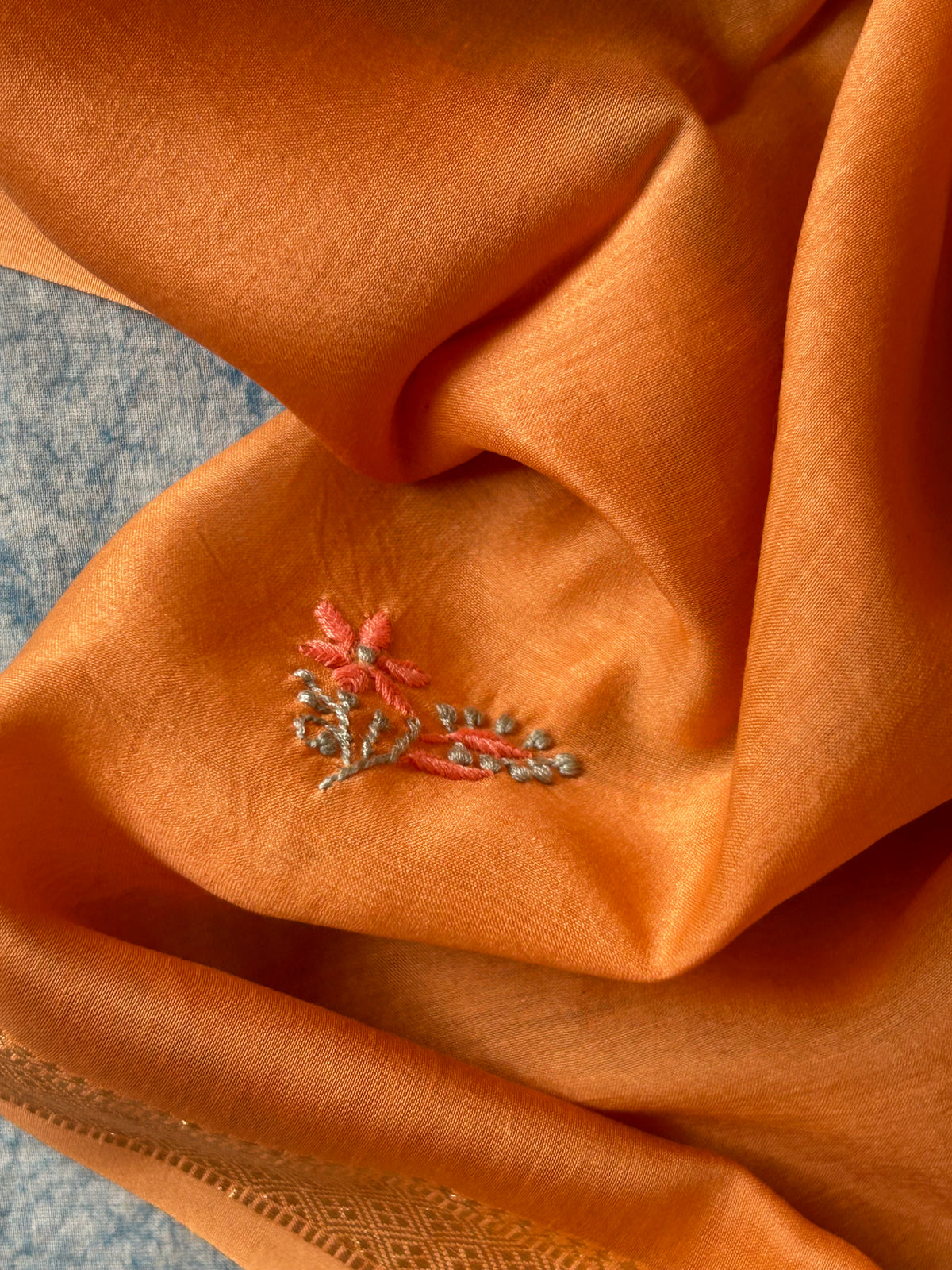 Marichika - Handwoven Chikankari Work Maheshwari Set
