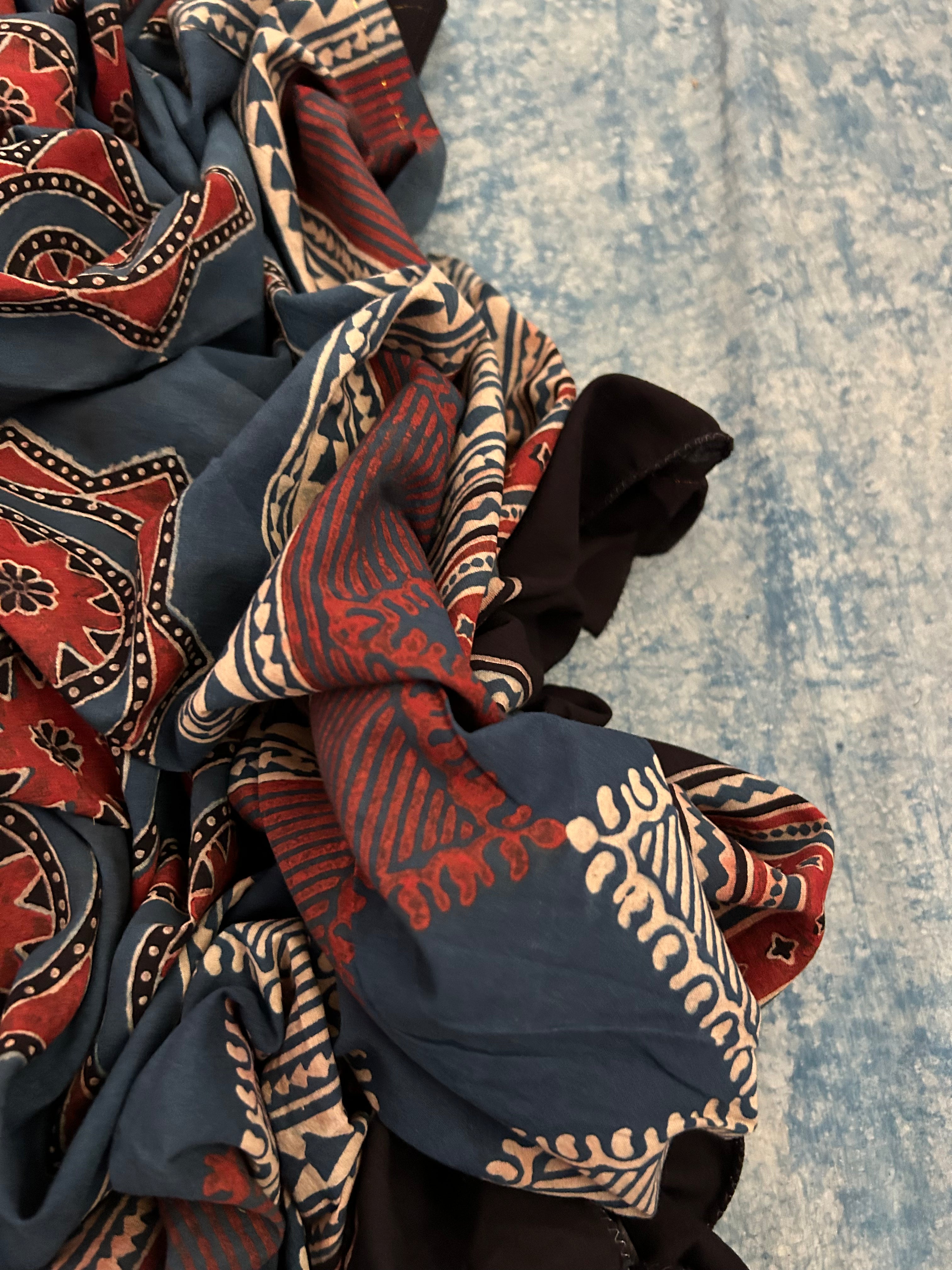 Natural Dyes Hand Block Ajrakh Dupatta