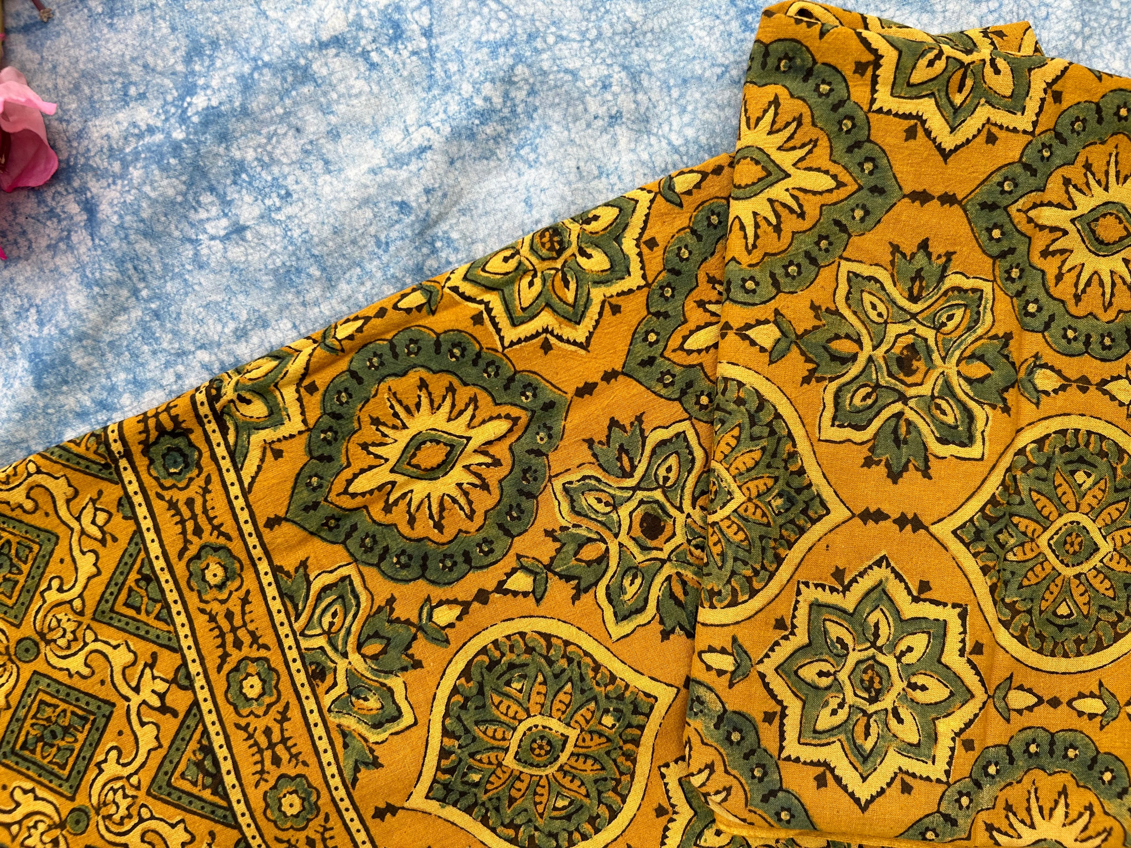 Natural Dyes Hand Block Ajrakh Dupatta