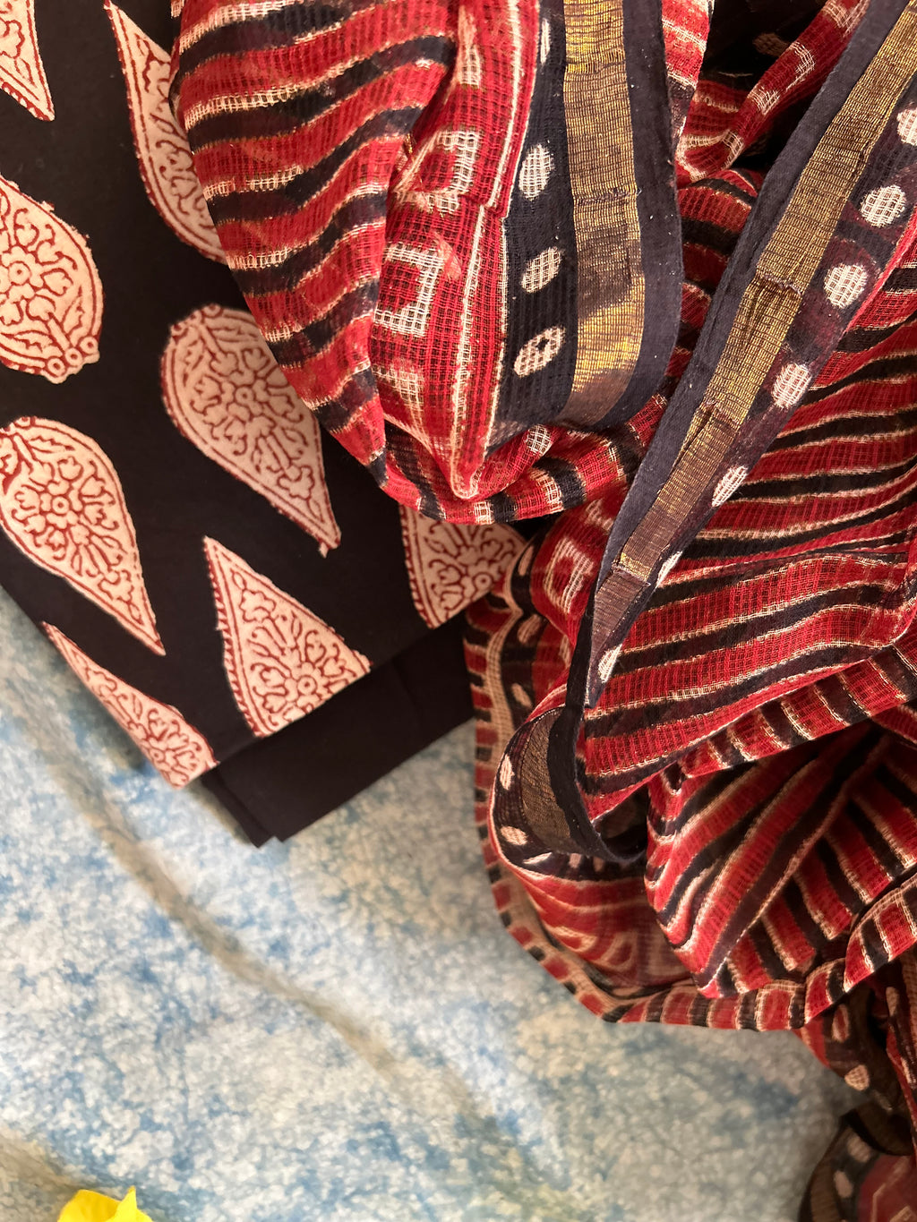 Handcrafted Cotton Kota Dupatta Suit