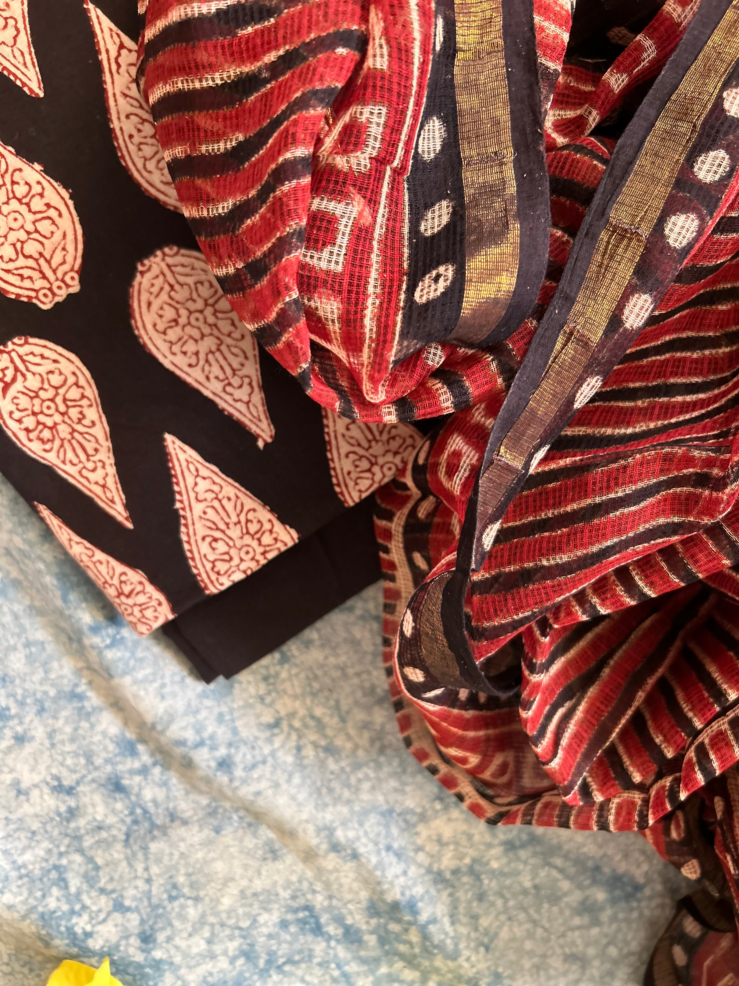 Handcrafted Cotton Kota Dupatta Suit