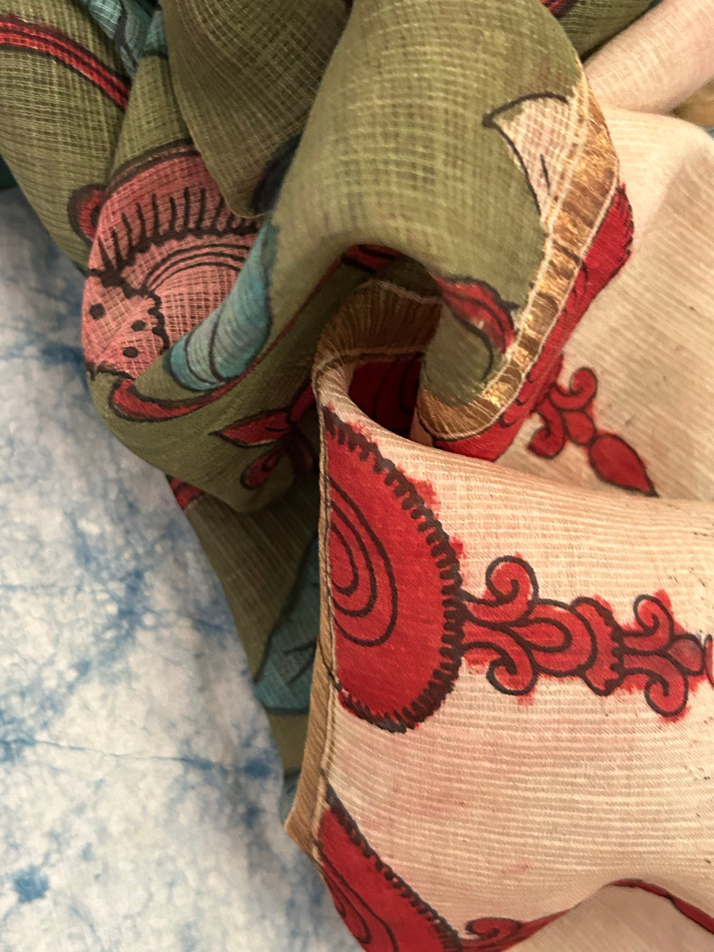 Handwoven Handpainted Kalamkari Set