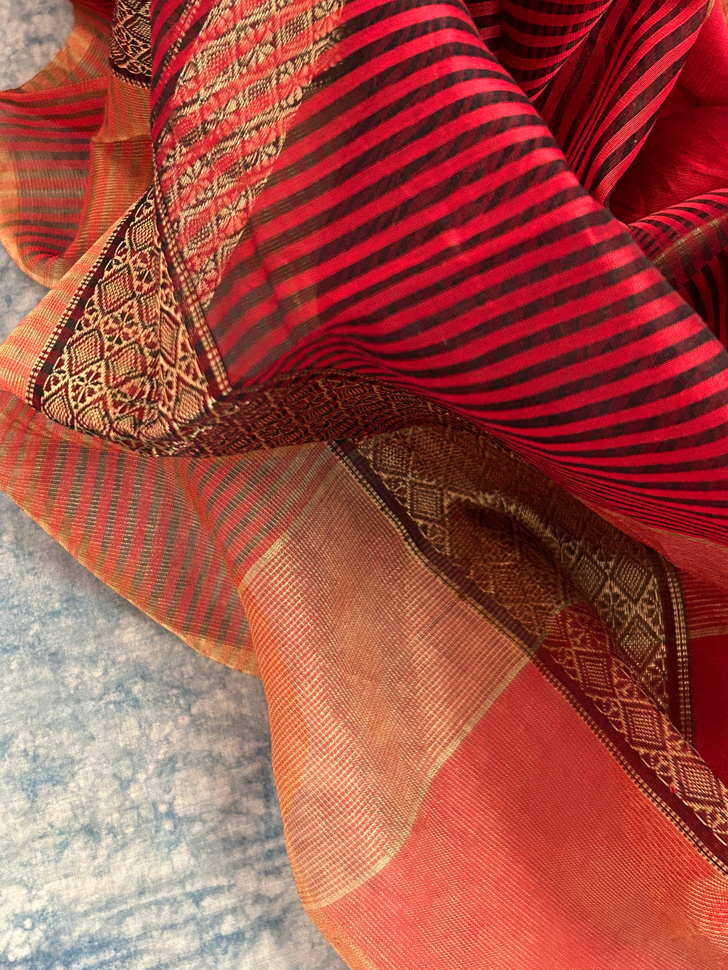 Handwoven Maheshwari Kurta Dupatta Set