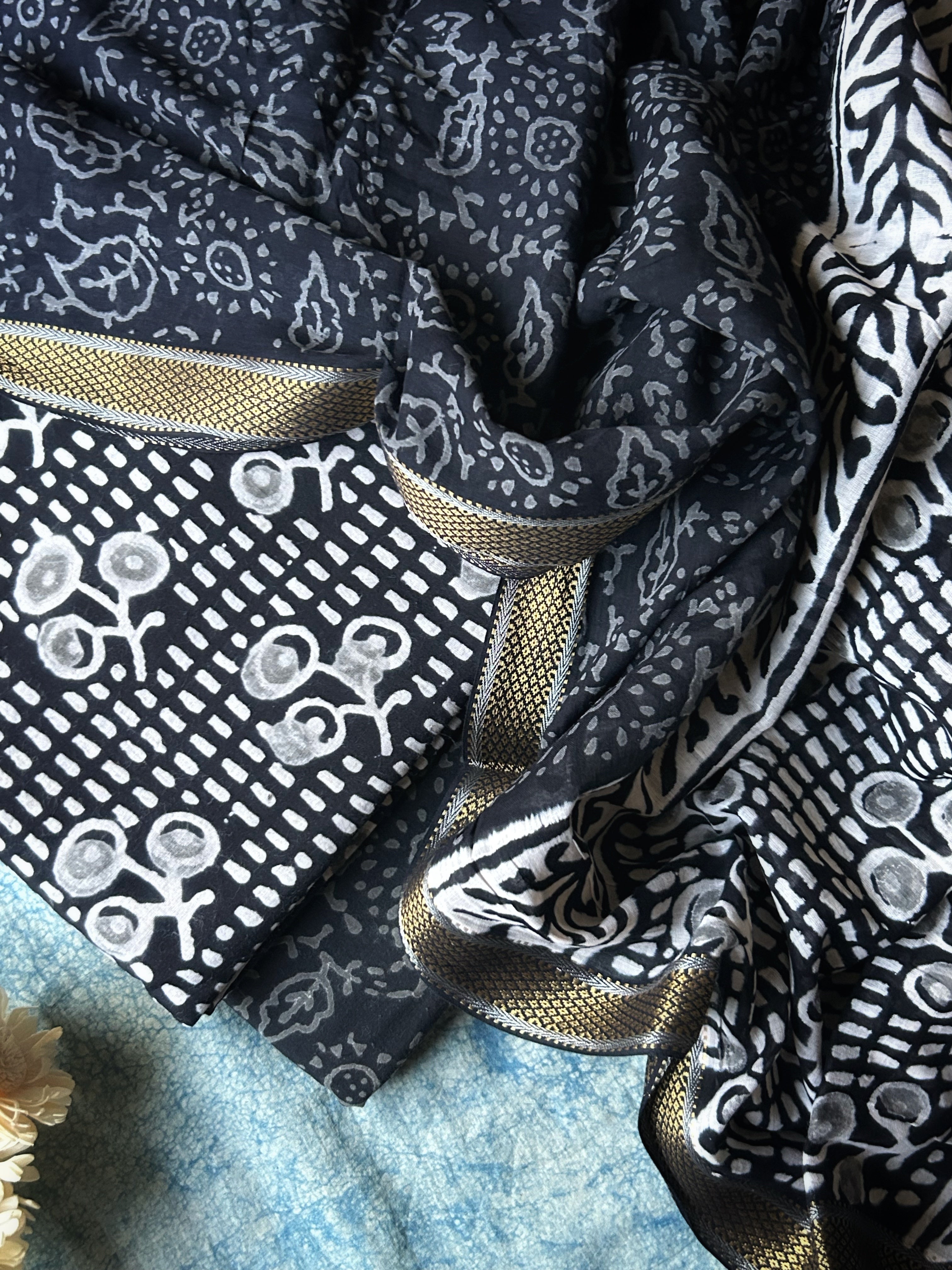 Handcrafted Cotton Suit Set - Midnight Black 2