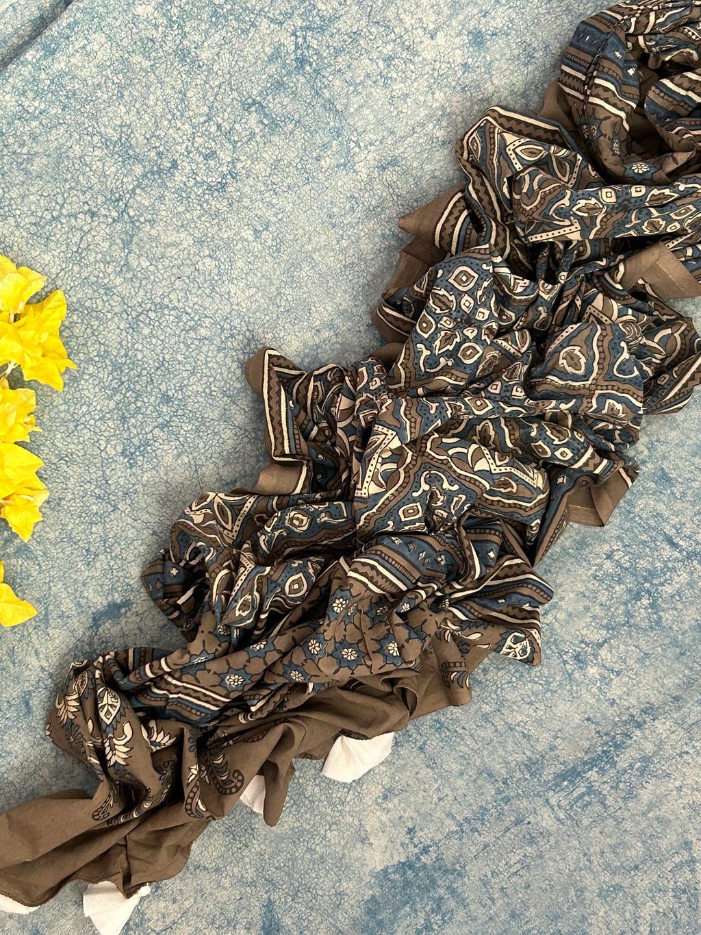 Natural Dyes Hand Block Ajrakh Dupatta