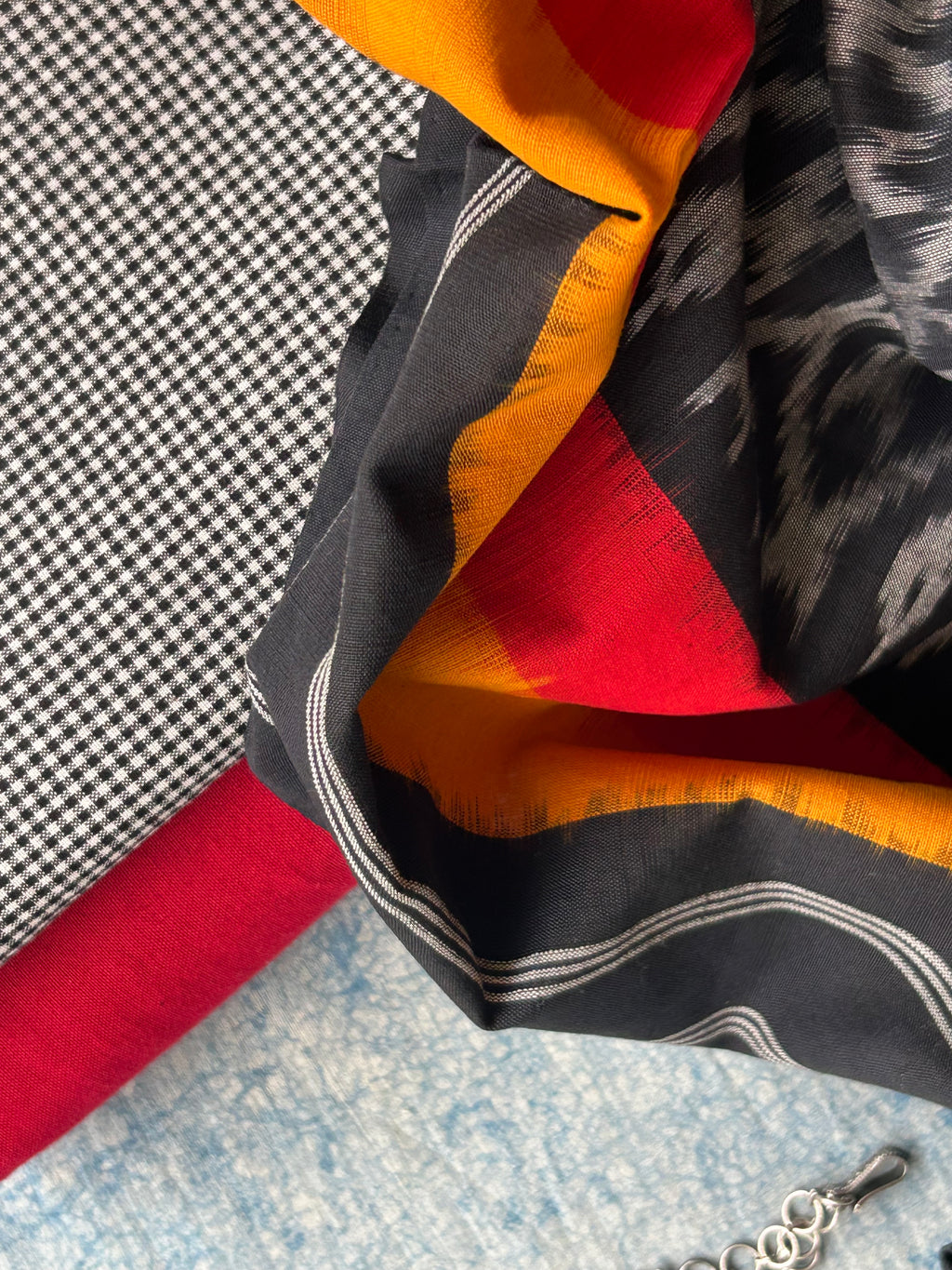 Handwoven Ikat Kurta Dupatta Set