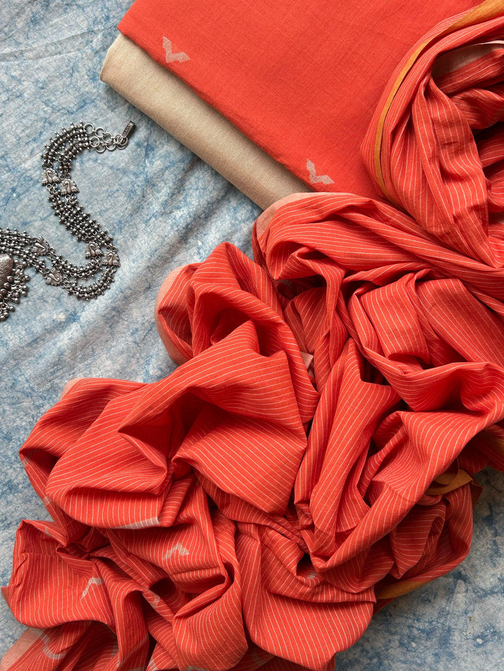 Meghna - Handwoven Bengal Jamdani Kurta Dupatta set