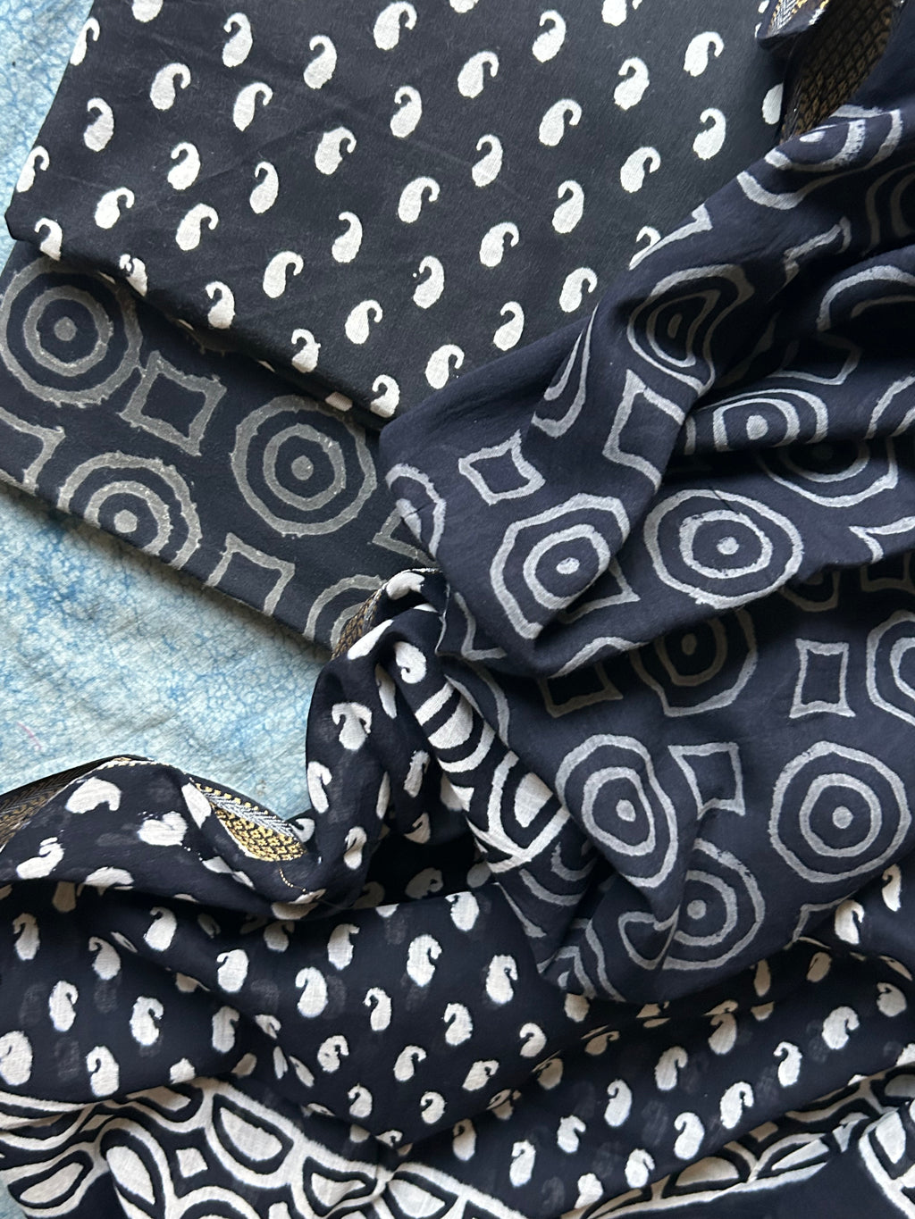 Handcrafted Cotton Suit Set - Midnight Black 4