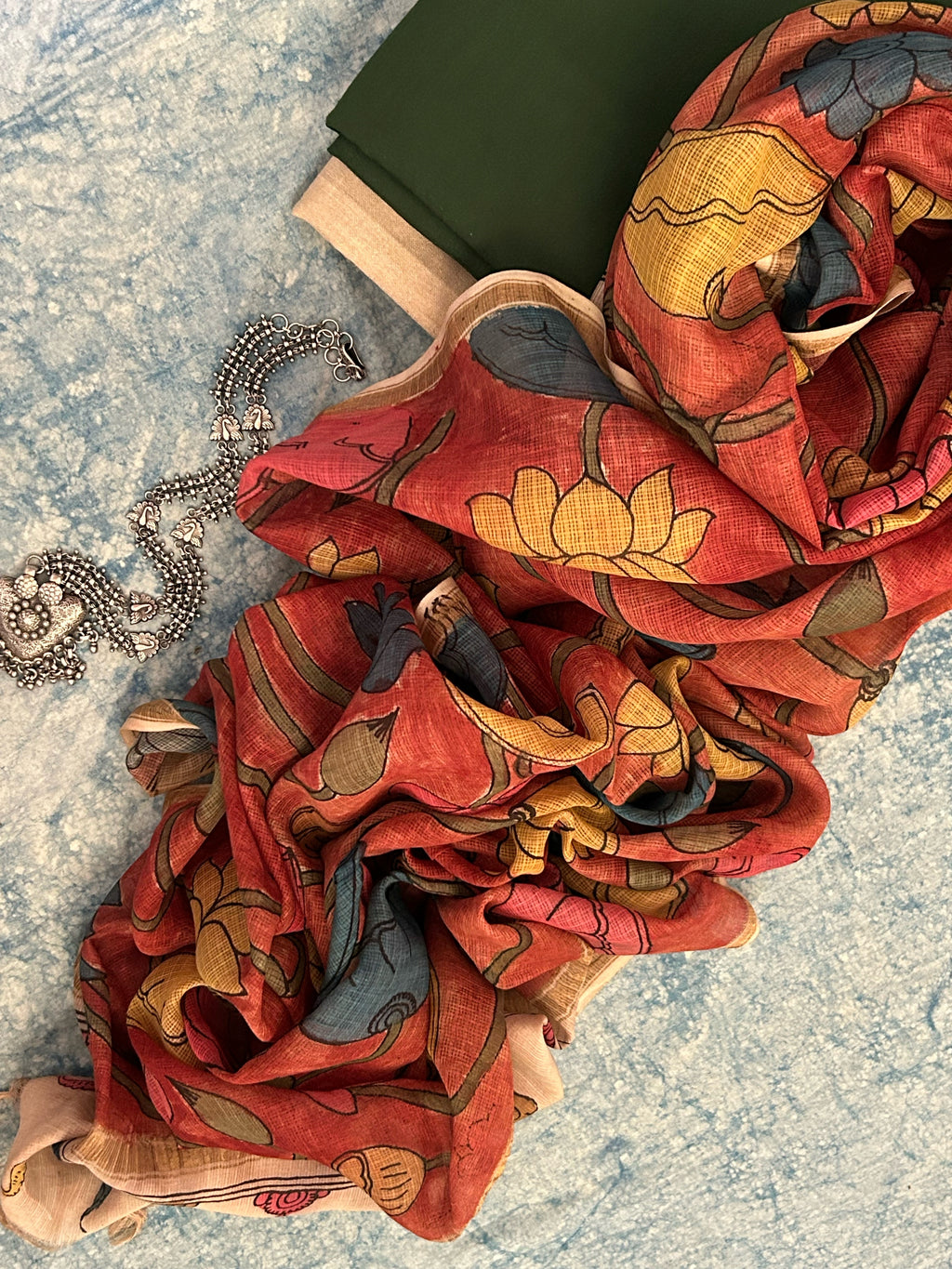 Handwoven Handpainted Kalamkari Set