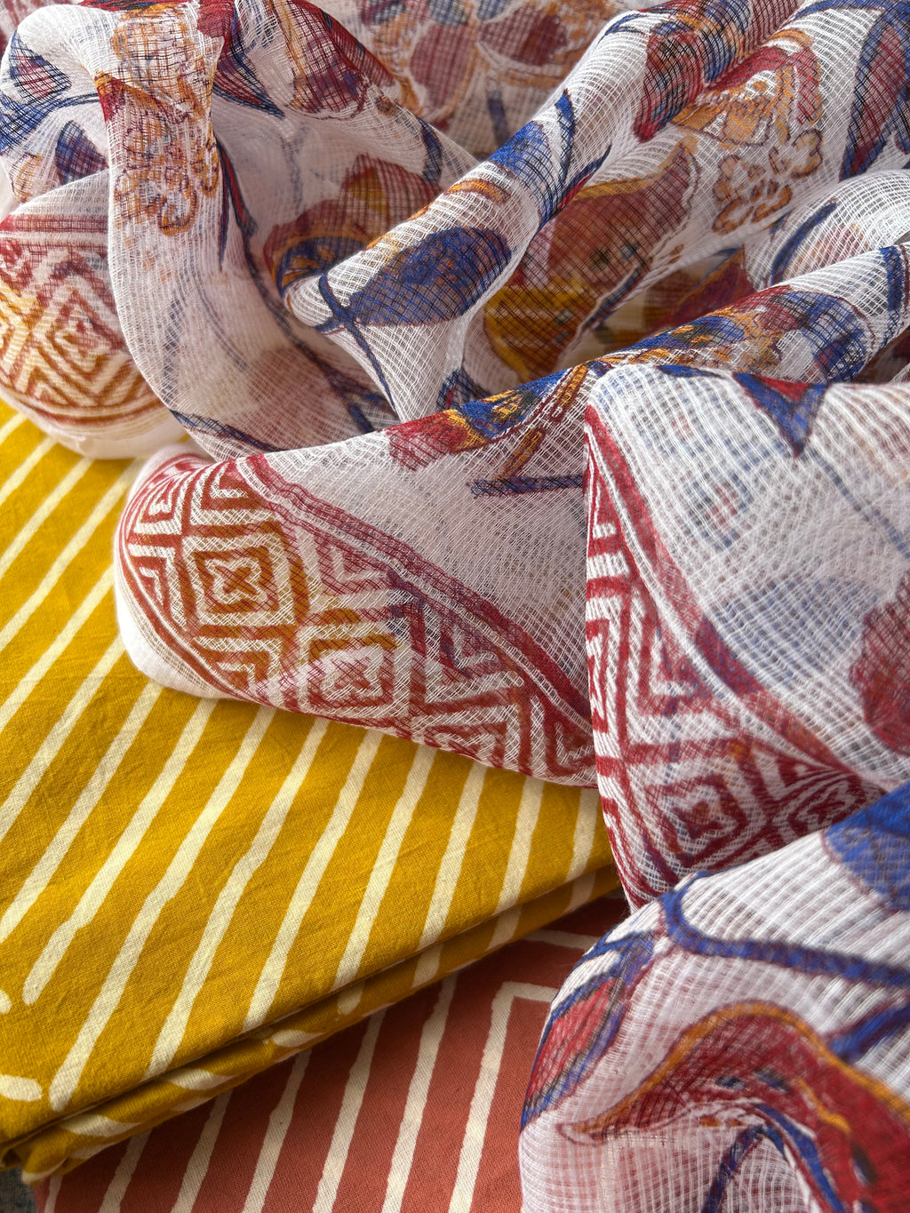 Handcrafted Cotton Kota Dupatta Suit