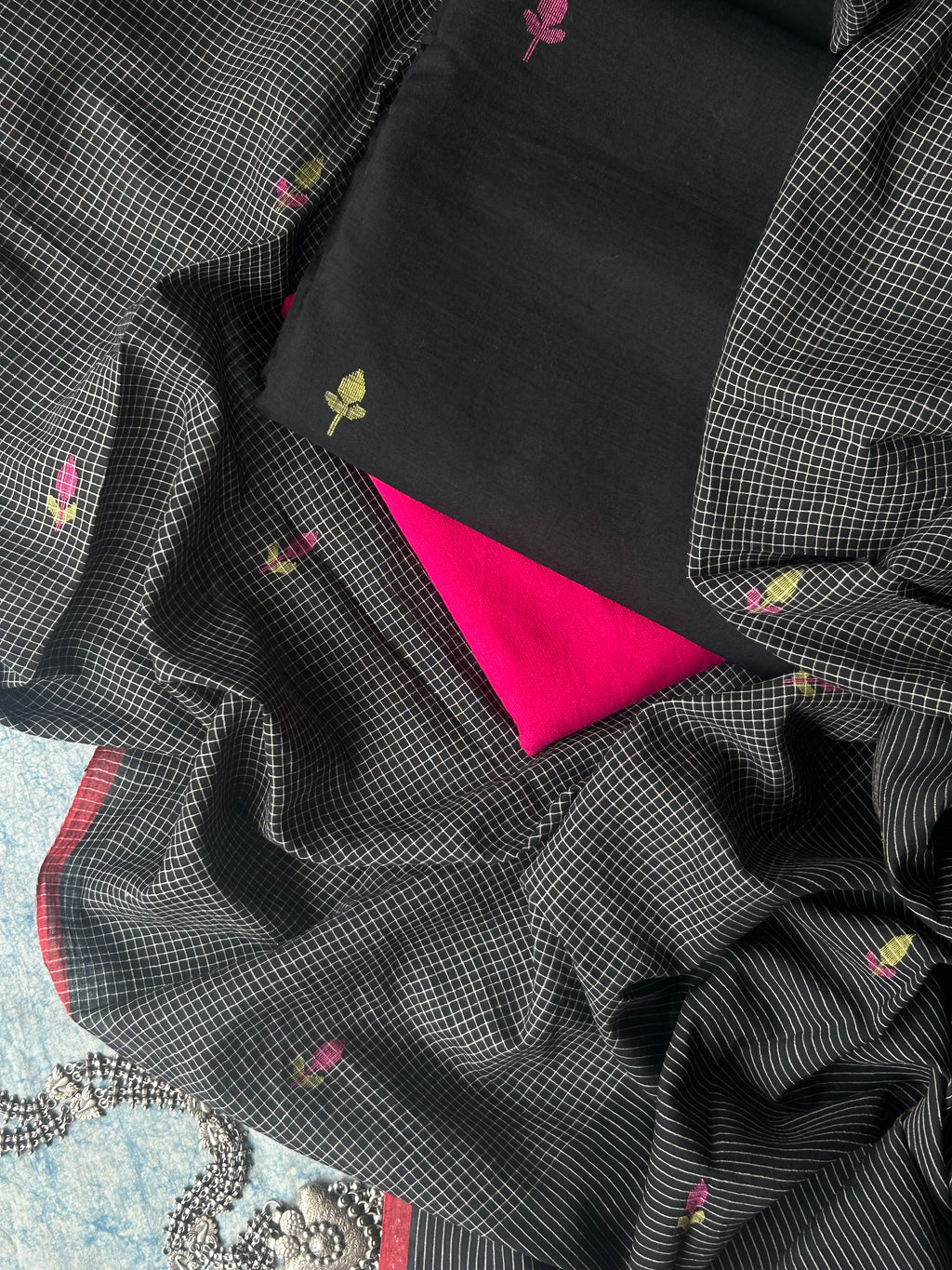 Mrida - Handwoven Bengal Jamdani Kurta Dupatta set