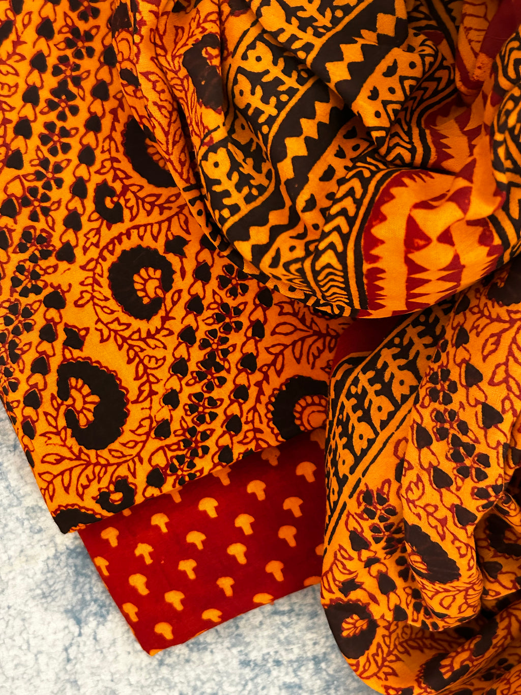 Natural Dyed Bagh Block Print Cotton Suit